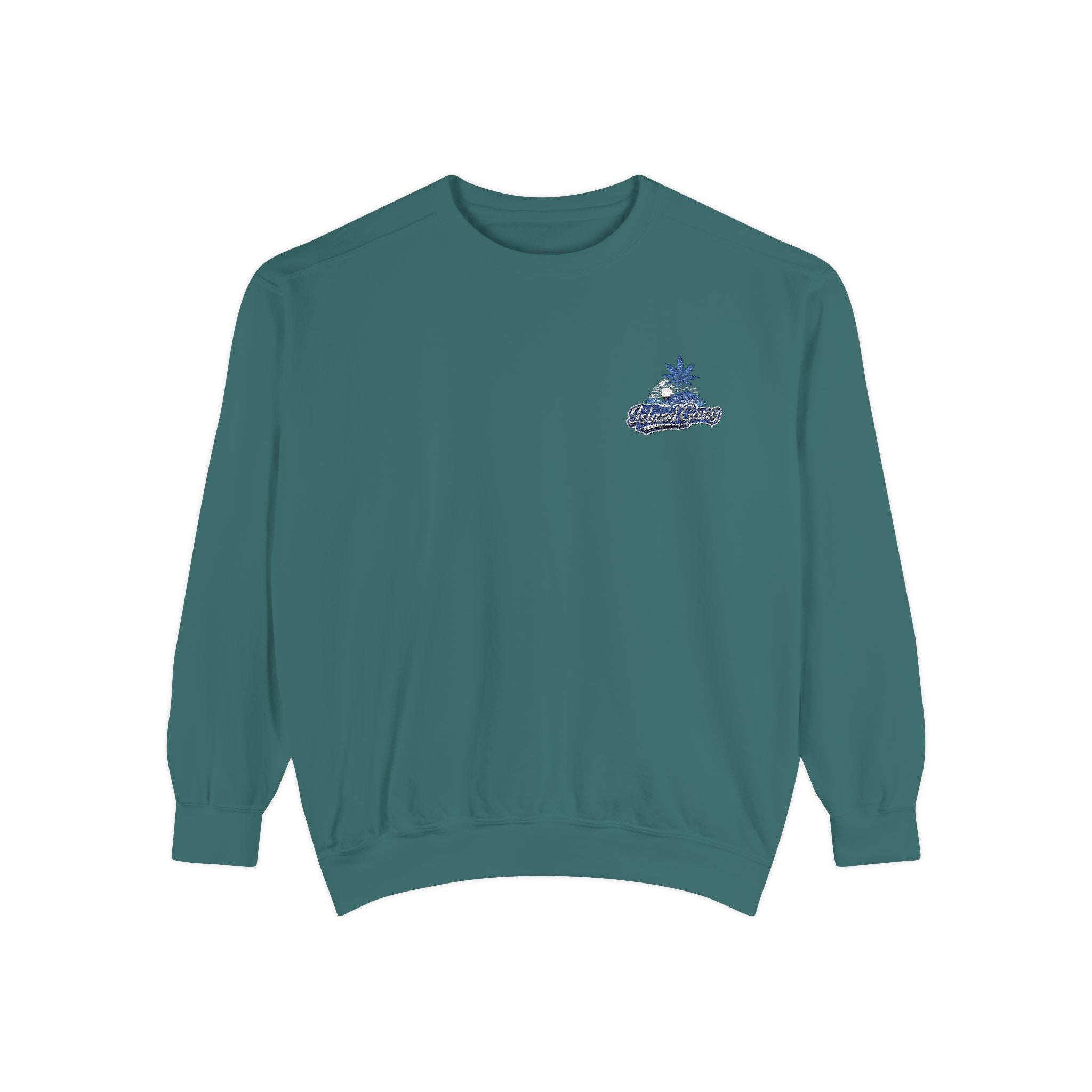 Coral Floral Motorcycle Sweatshirt — 'Ride Wild' Chest Graphic