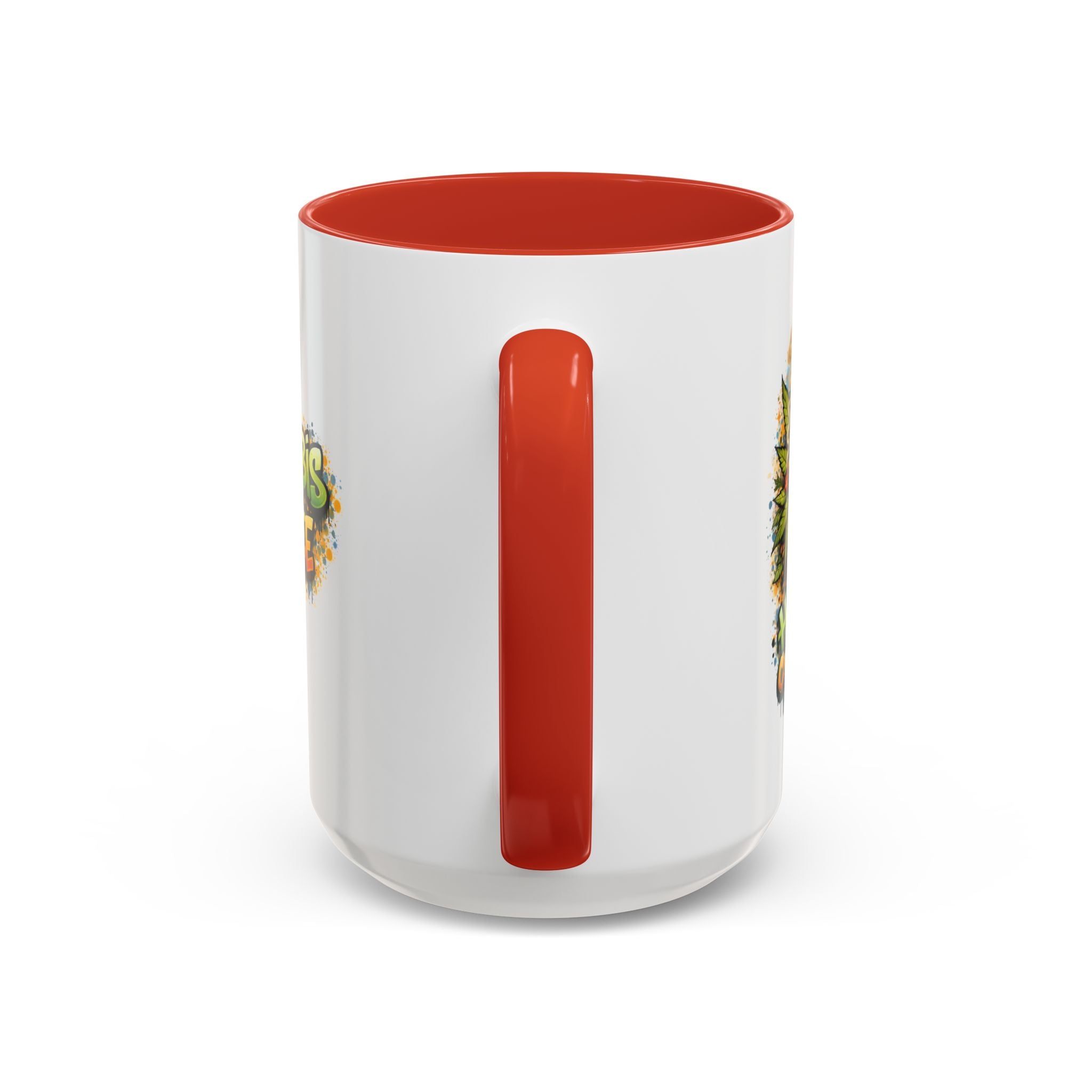 Cannabis & Coffee Accent Mug — 11/15oz Ceramic Coffee Mug