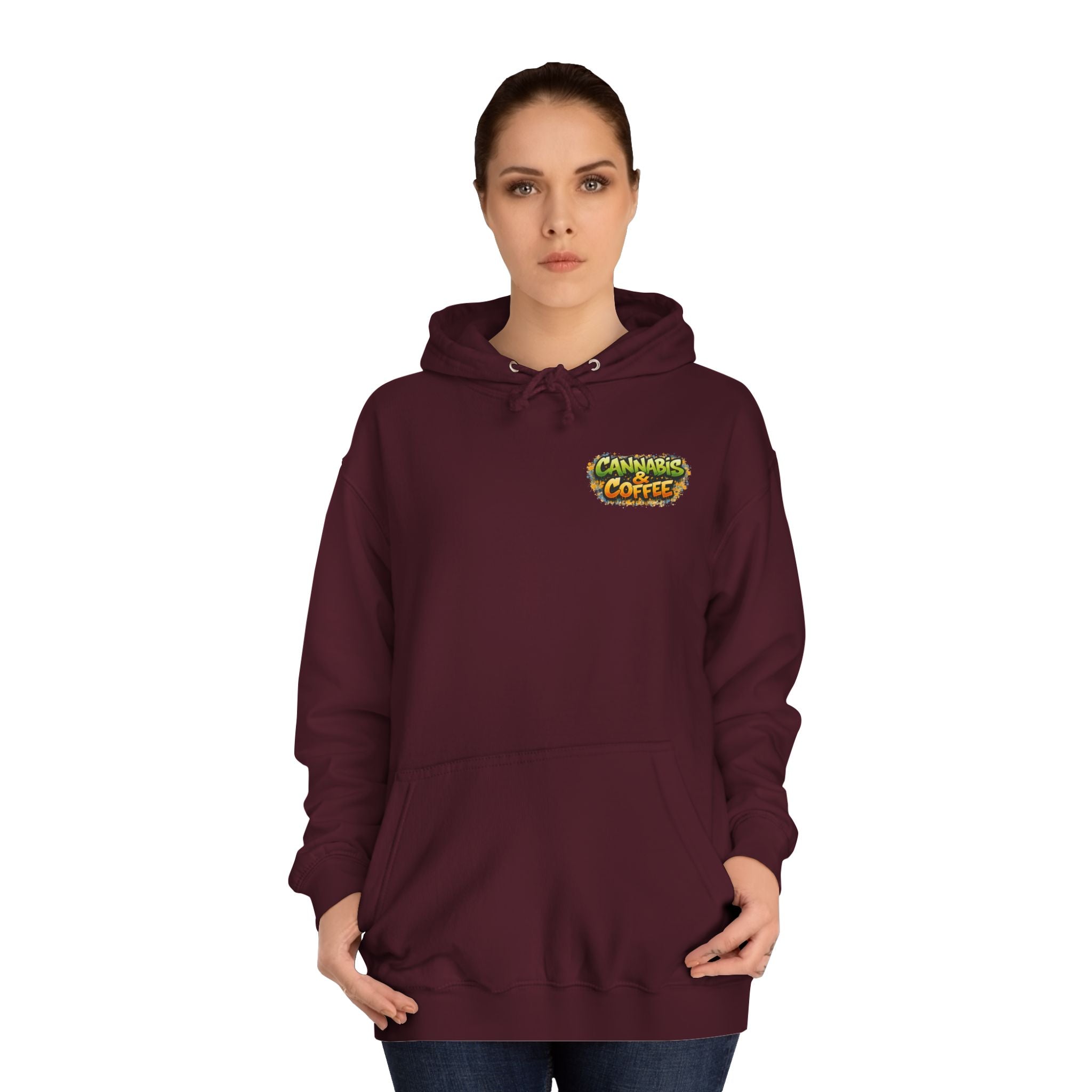 Highly Caffeinated Hoodie – Skull & Coffee Graphic College Pullover