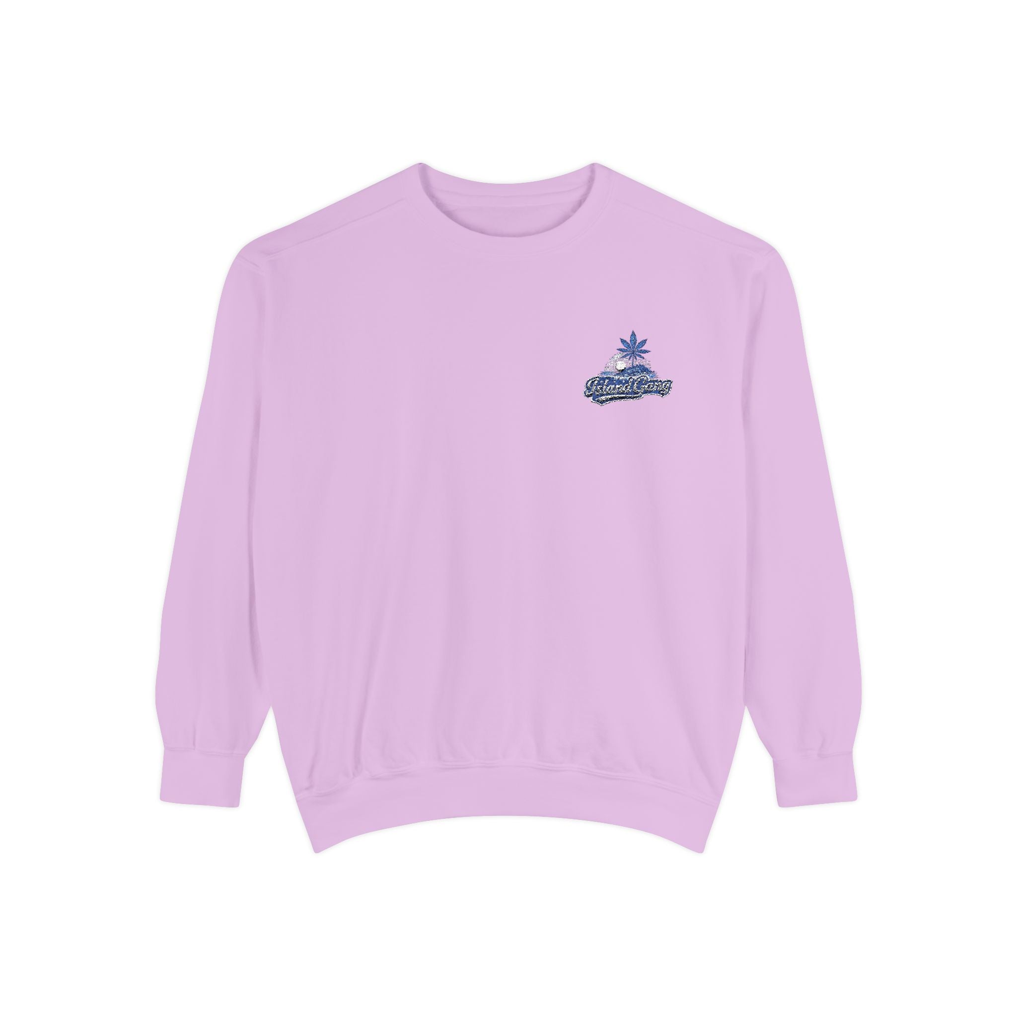 Coral Floral Motorcycle Sweatshirt — 'Ride Wild' Chest Graphic