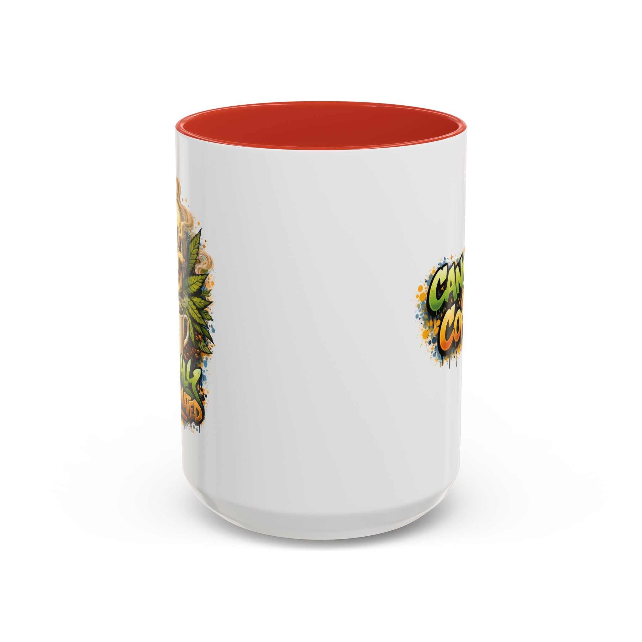 Cannabis & Coffee Accent Mug — 11/15oz Ceramic Coffee Mug
