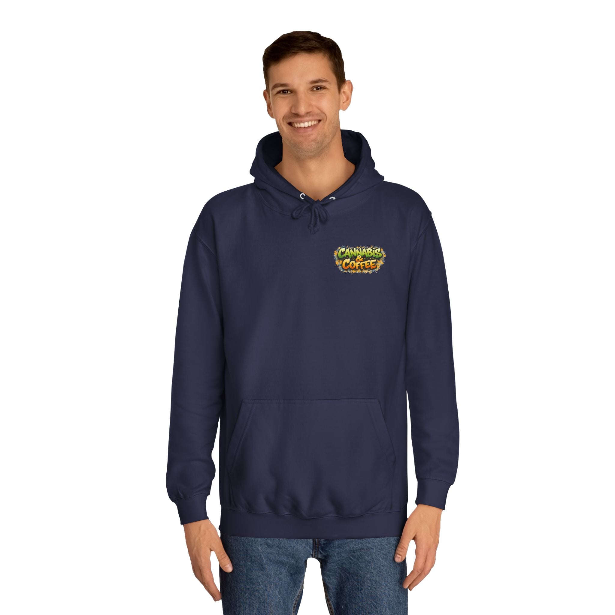 Highly Caffeinated Hoodie – Skull & Coffee Graphic College Pullover