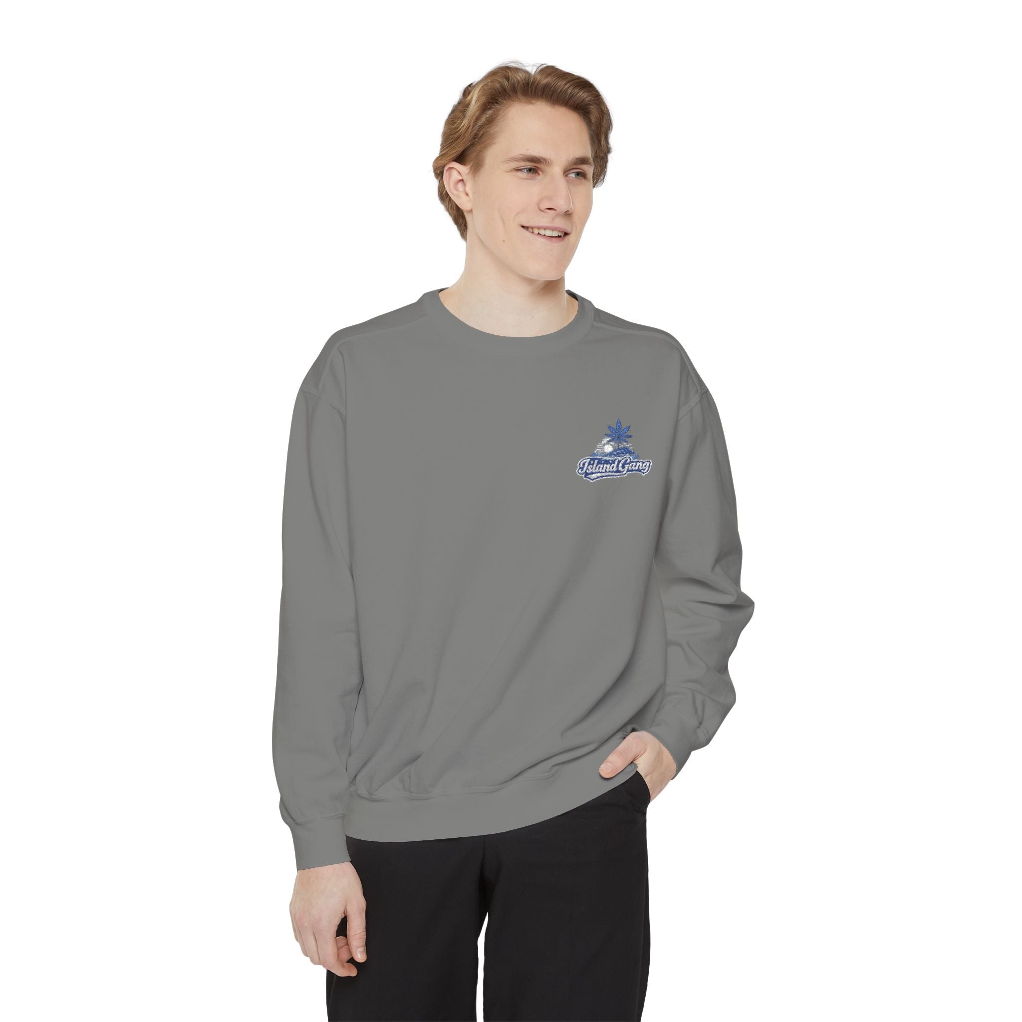 Coral Floral Motorcycle Sweatshirt — 'Ride Wild' Chest Graphic