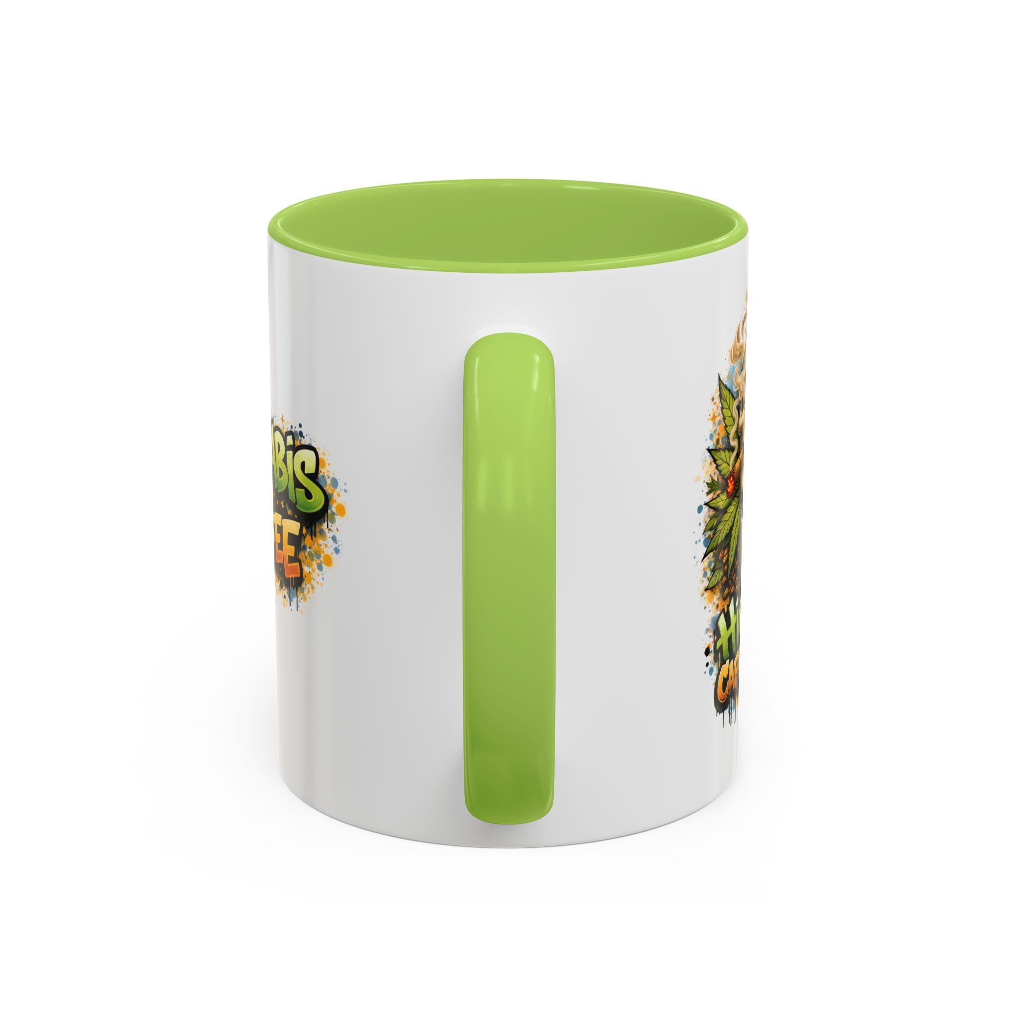 Cannabis & Coffee Accent Mug — 11/15oz Ceramic Coffee Mug