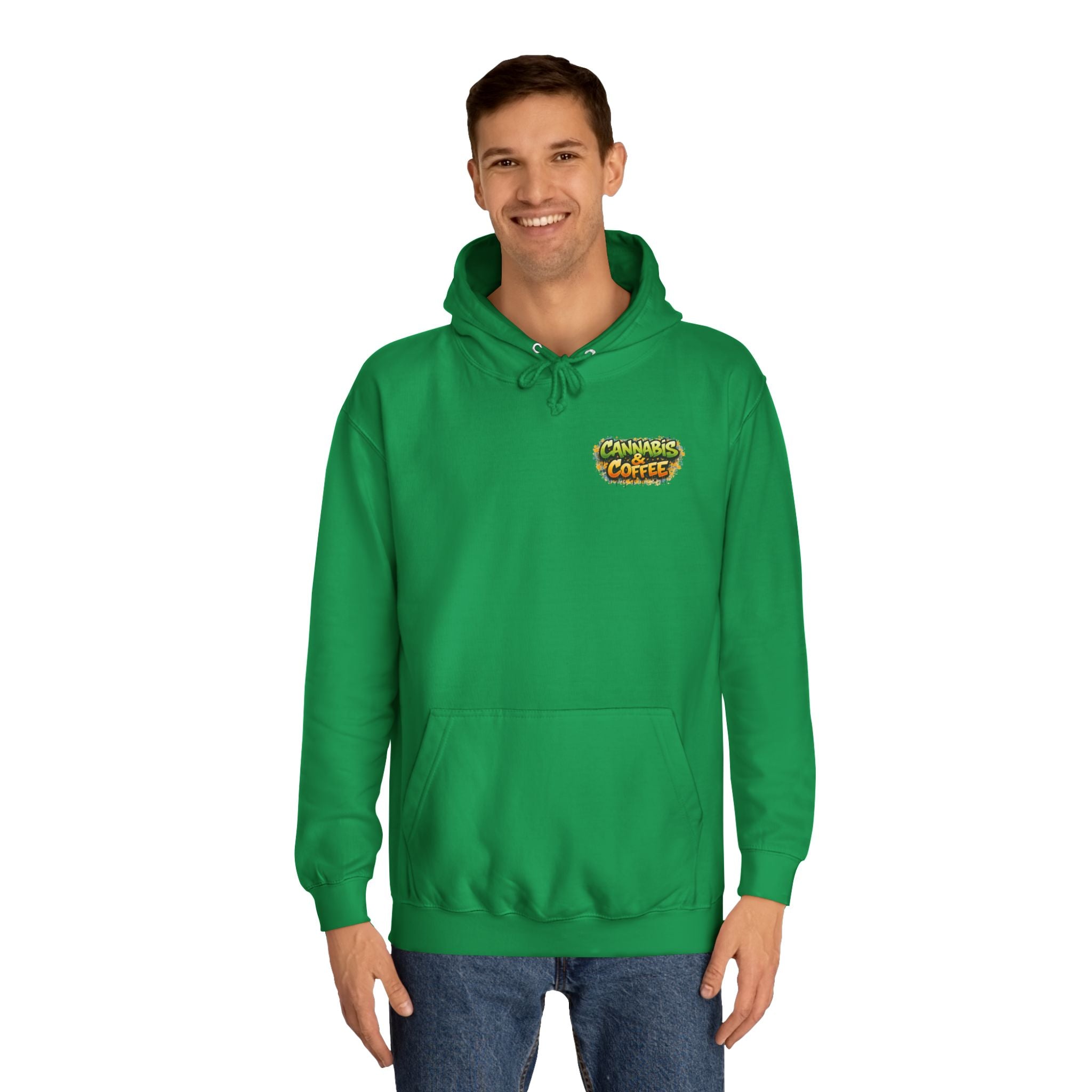 Highly Caffeinated Hoodie – Skull & Coffee Graphic College Pullover