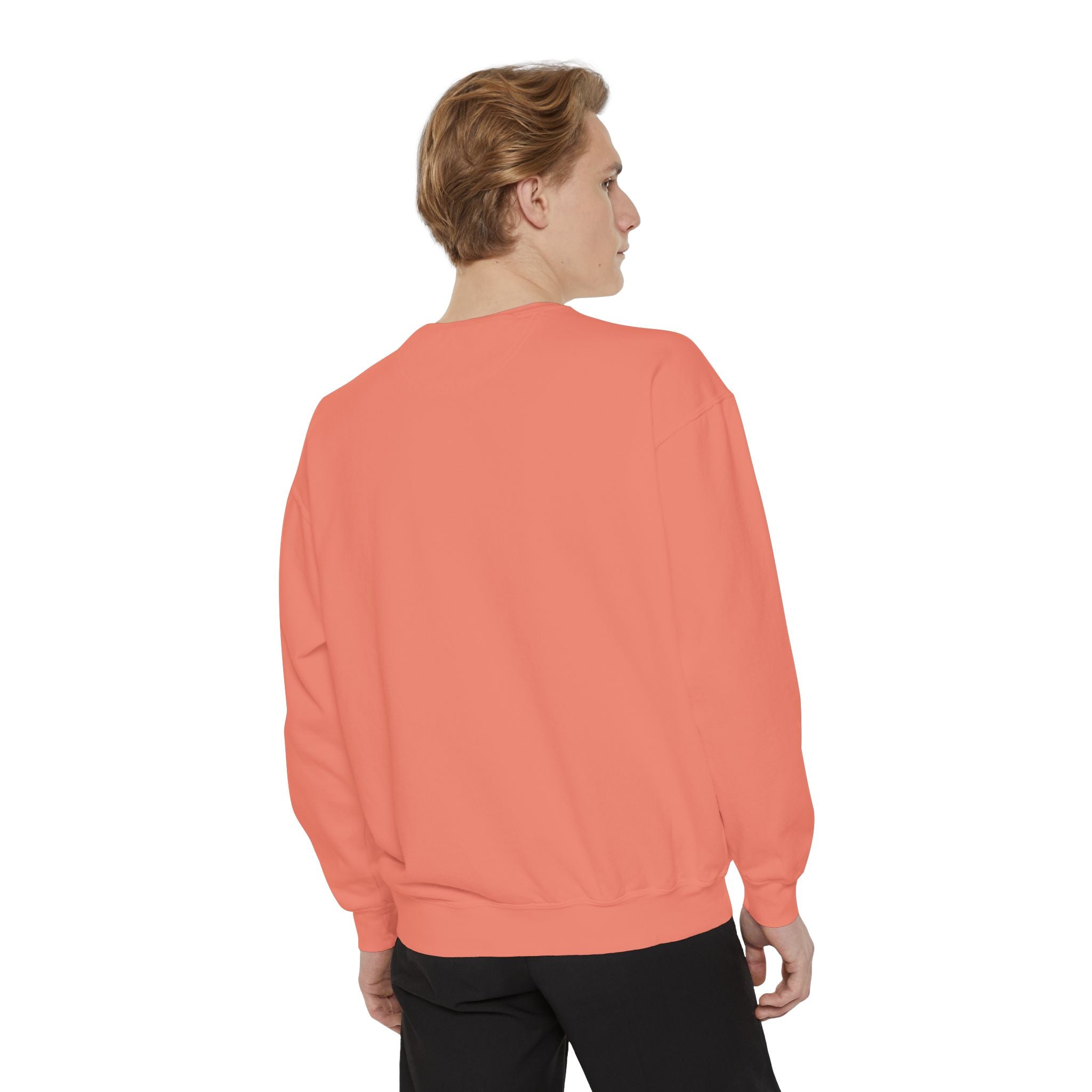 Coral Floral Motorcycle Sweatshirt — 'Ride Wild' Chest Graphic