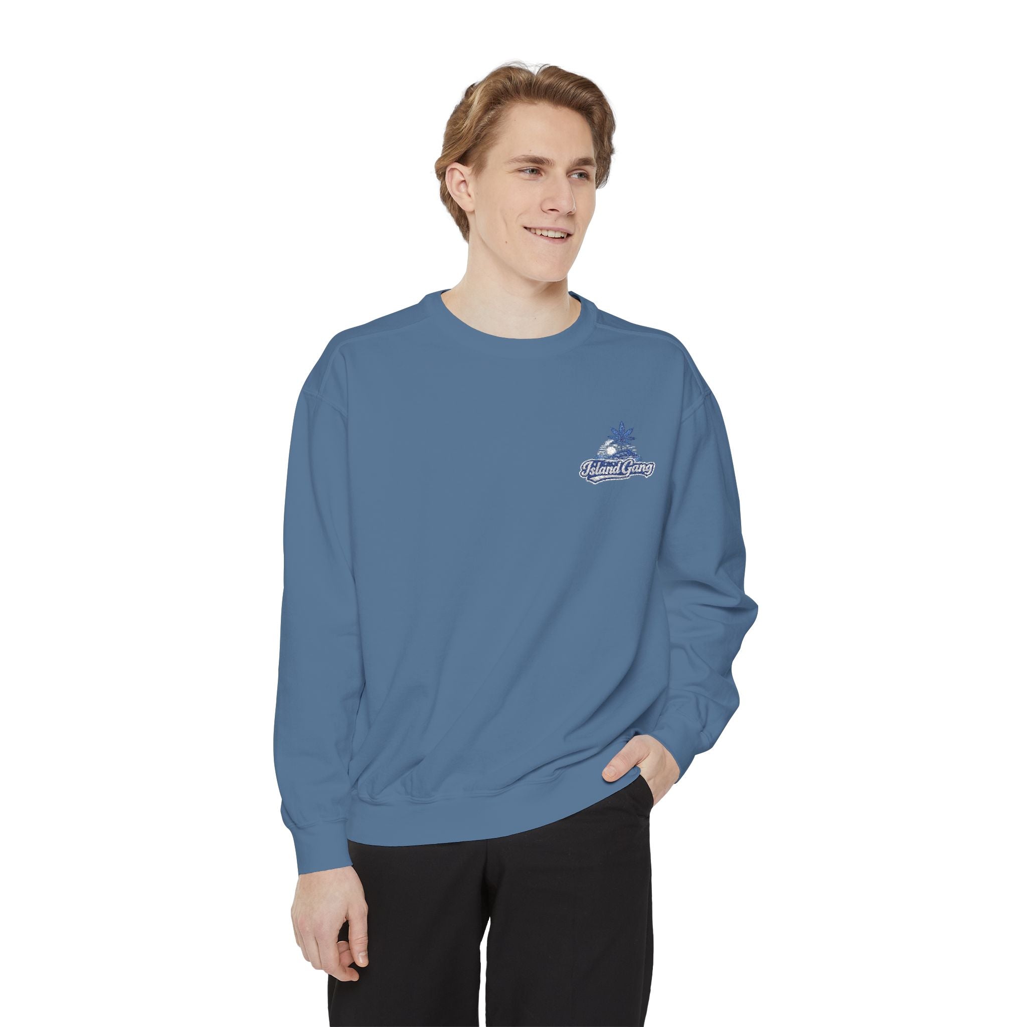 Coral Floral Motorcycle Sweatshirt — 'Ride Wild' Chest Graphic