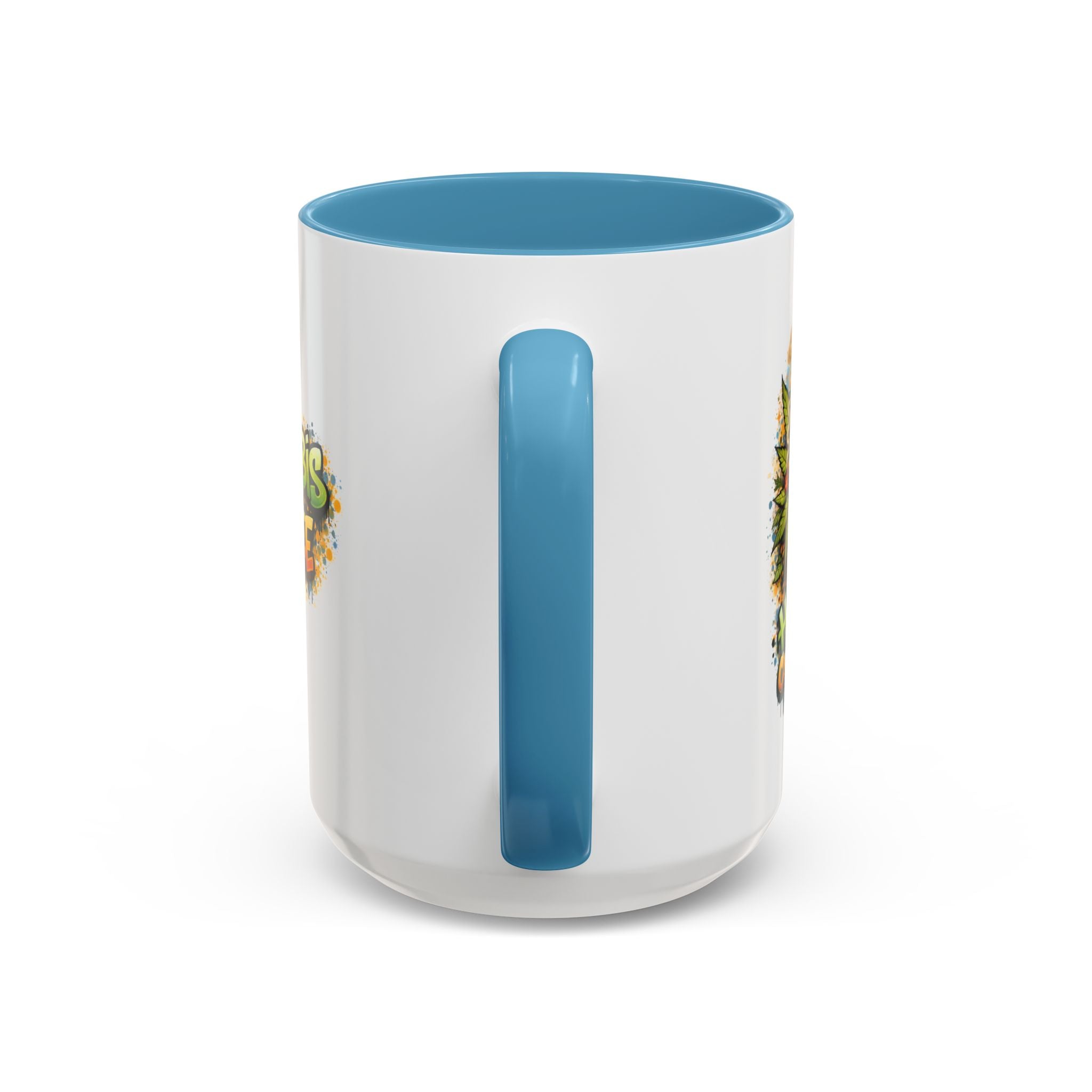 Cannabis & Coffee Accent Mug — 11/15oz Ceramic Coffee Mug