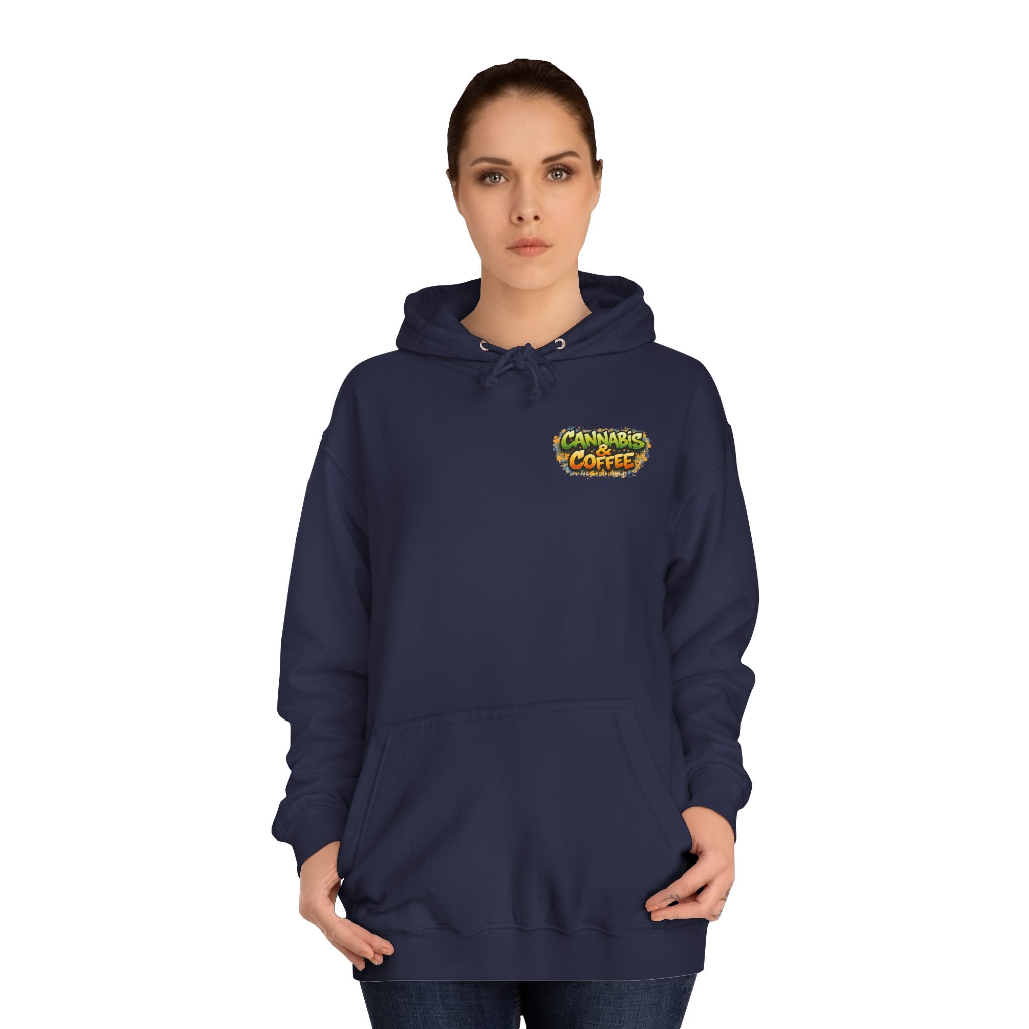 Highly Caffeinated Hoodie – Skull & Coffee Graphic College Pullover