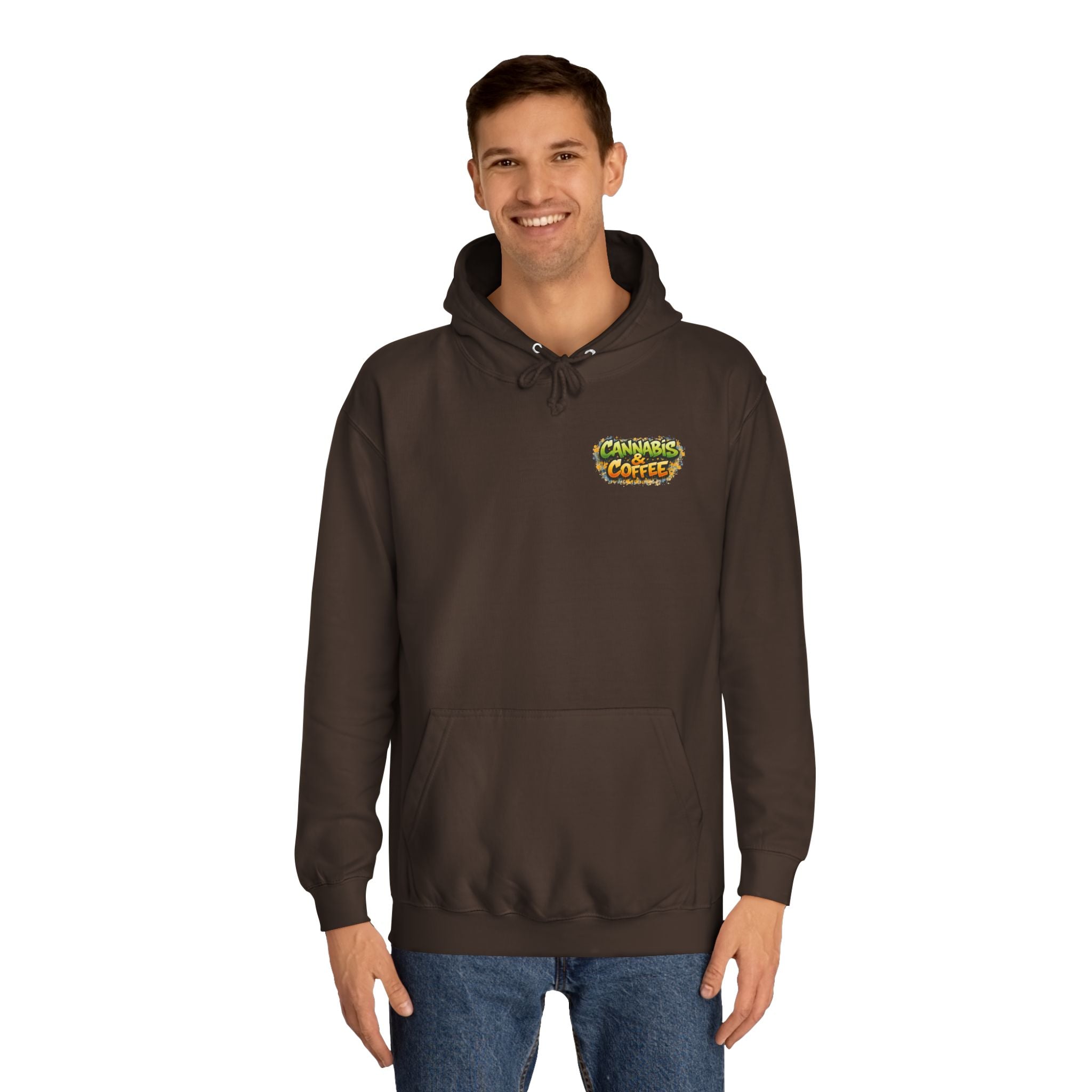 Highly Caffeinated Hoodie – Skull & Coffee Graphic College Pullover