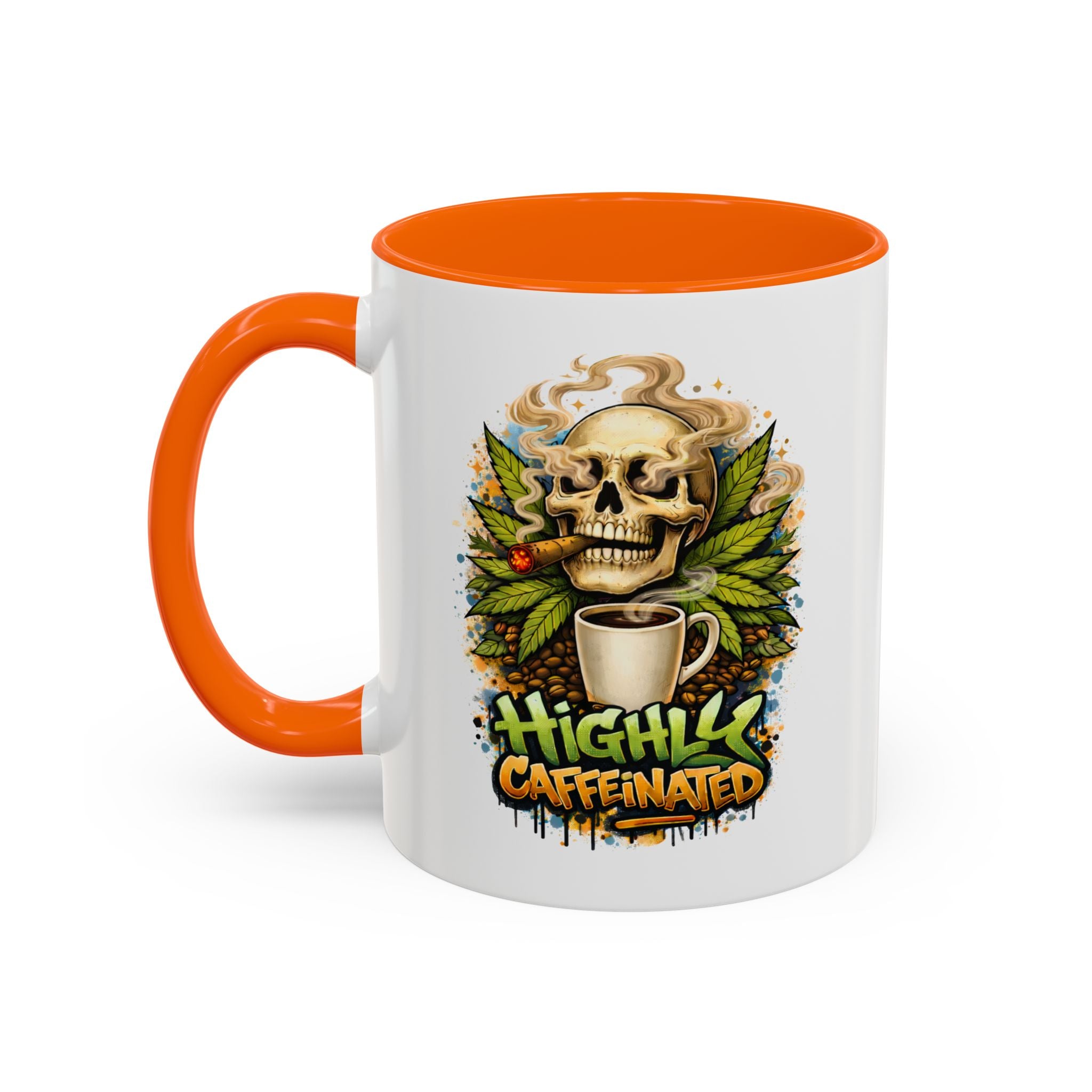 Cannabis & Coffee Accent Mug — 11/15oz Ceramic Coffee Mug