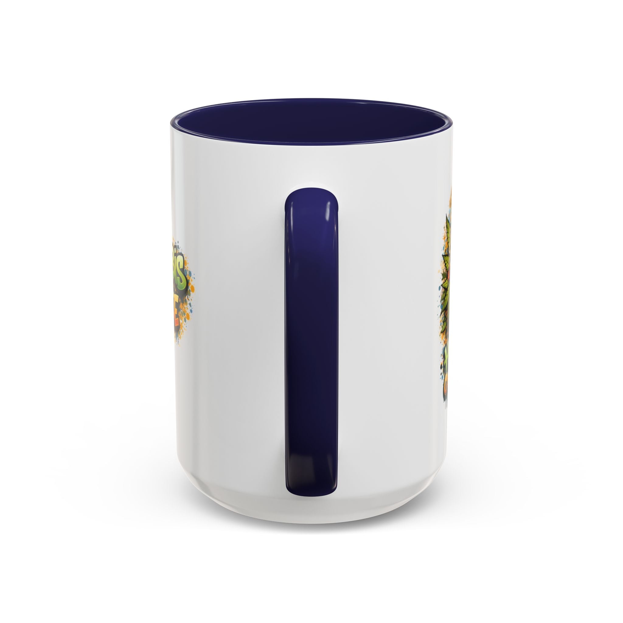 Cannabis & Coffee Accent Mug — 11/15oz Ceramic Coffee Mug