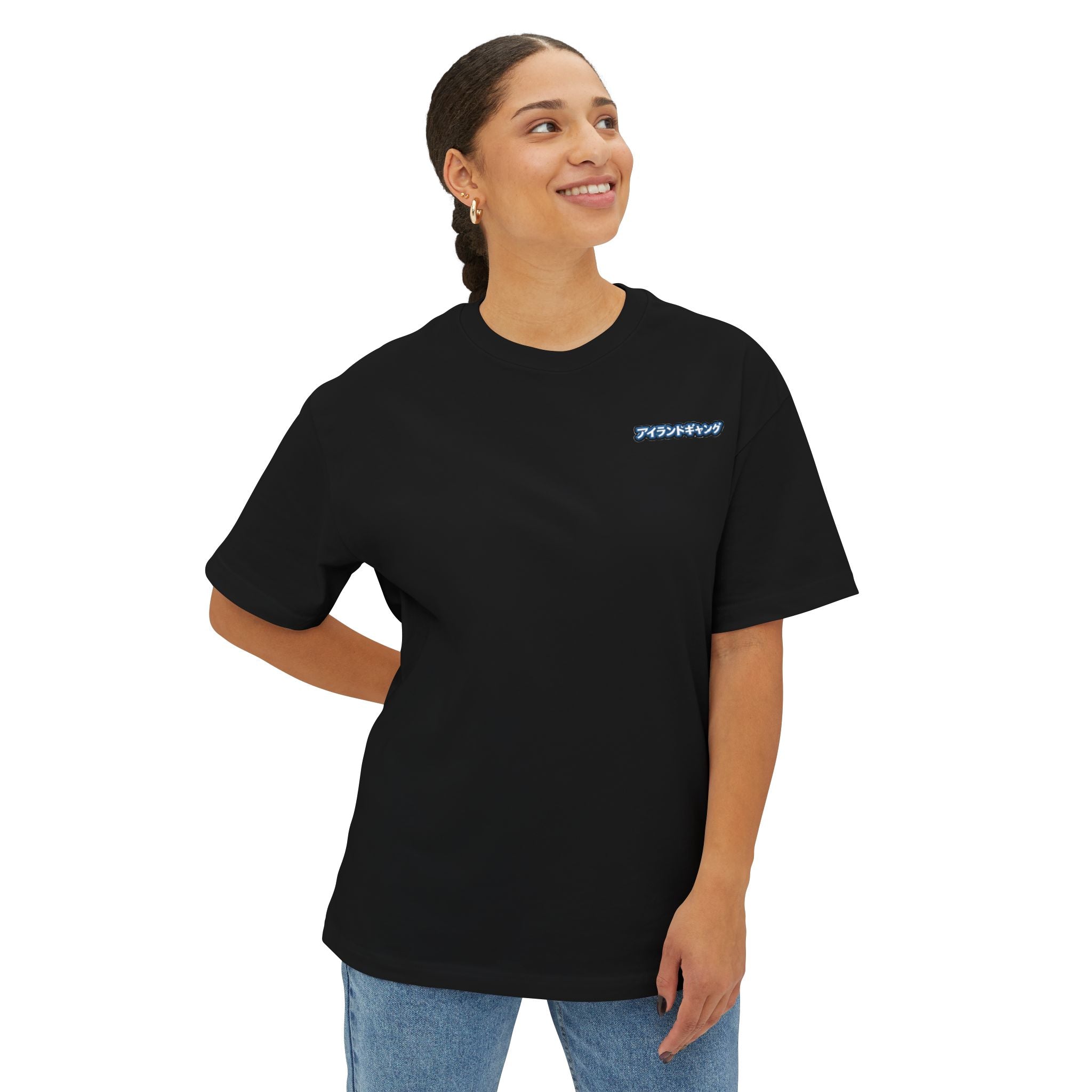 IslandJoy Sunset Palm Tee — Pink Oversized Boxy T-Shirt