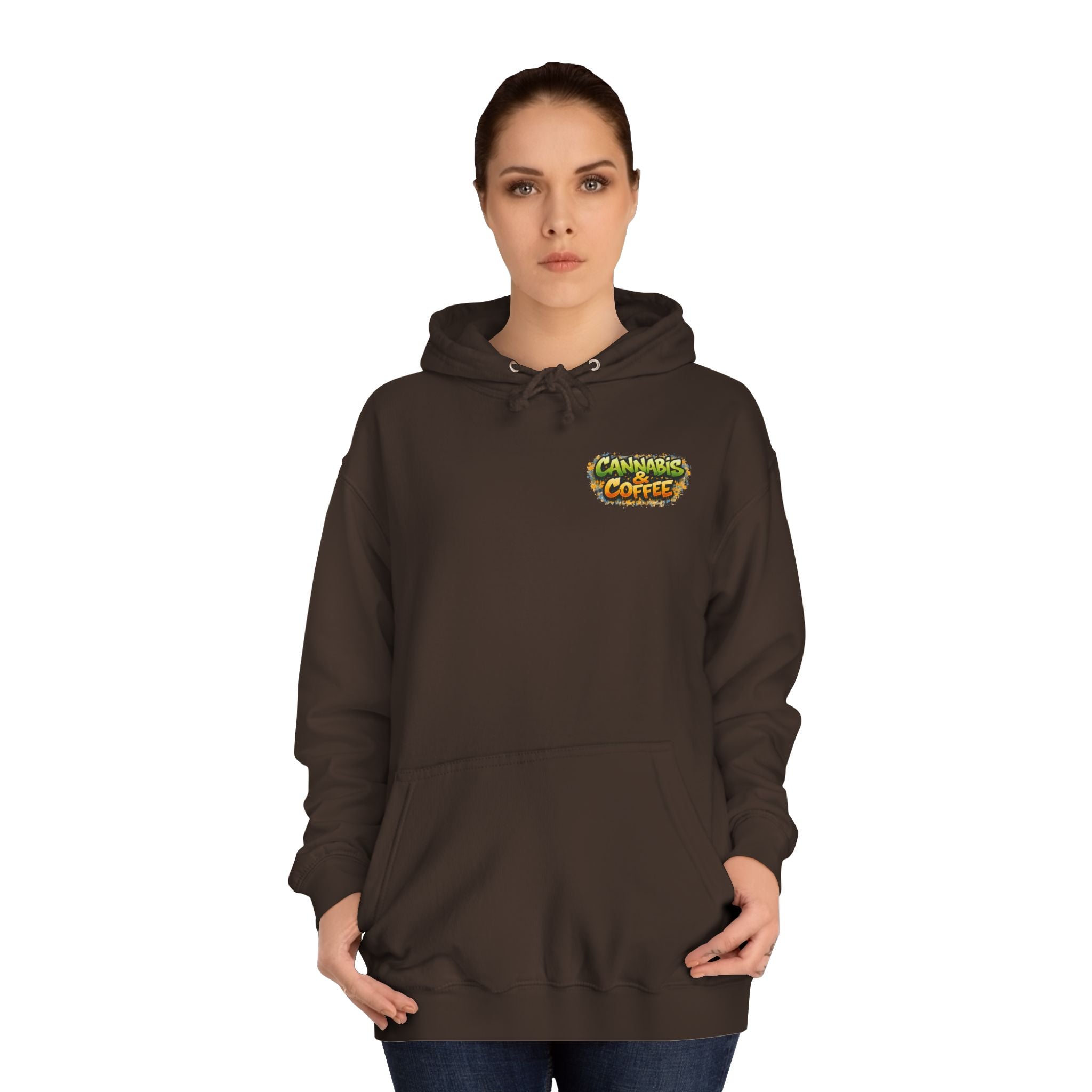 Highly Caffeinated Hoodie – Skull & Coffee Graphic College Pullover