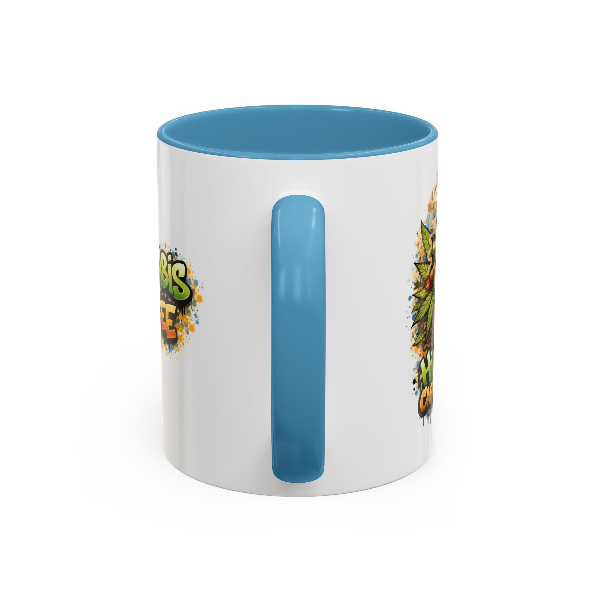 Cannabis & Coffee Accent Mug — 11/15oz Ceramic Coffee Mug
