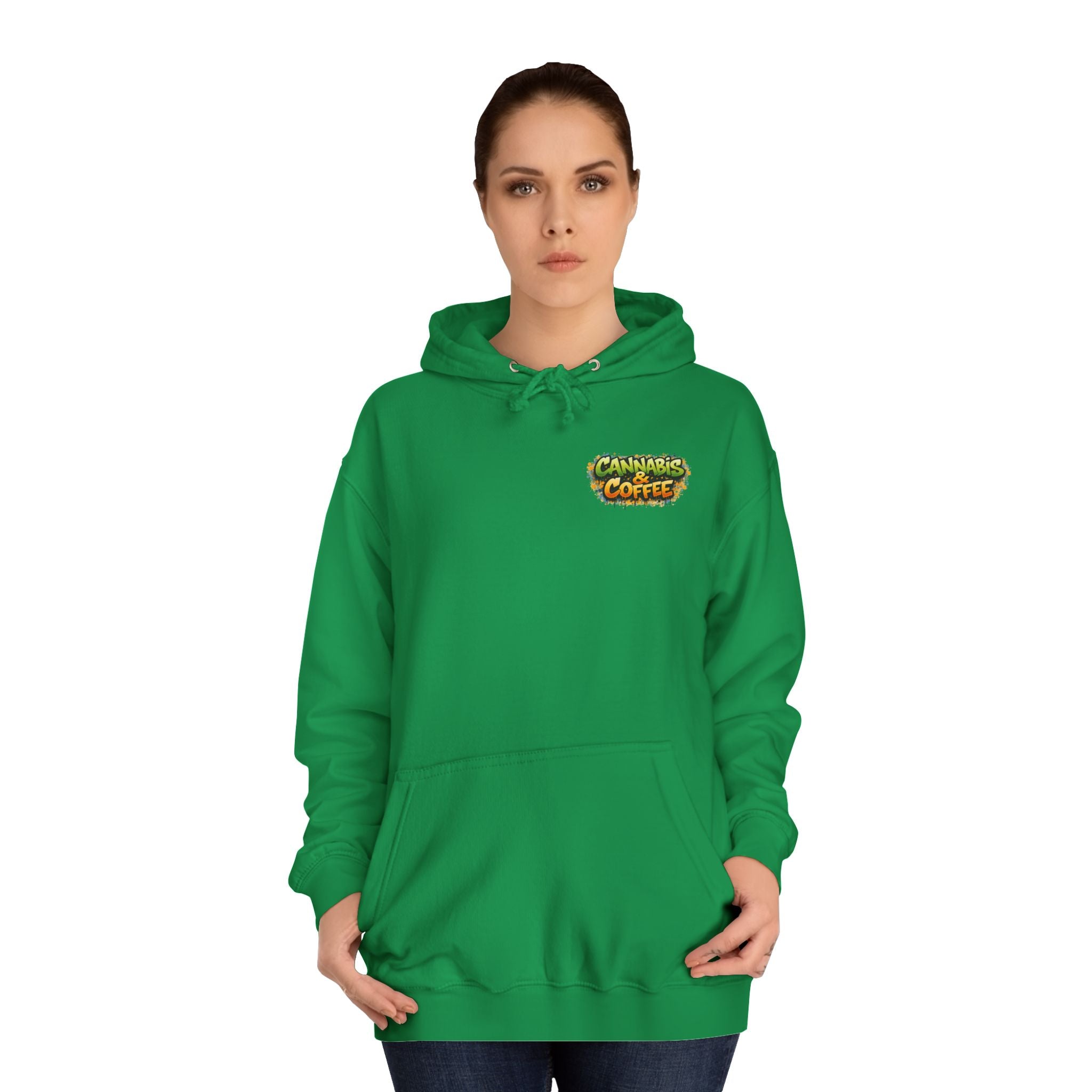 Highly Caffeinated Hoodie – Skull & Coffee Graphic College Pullover