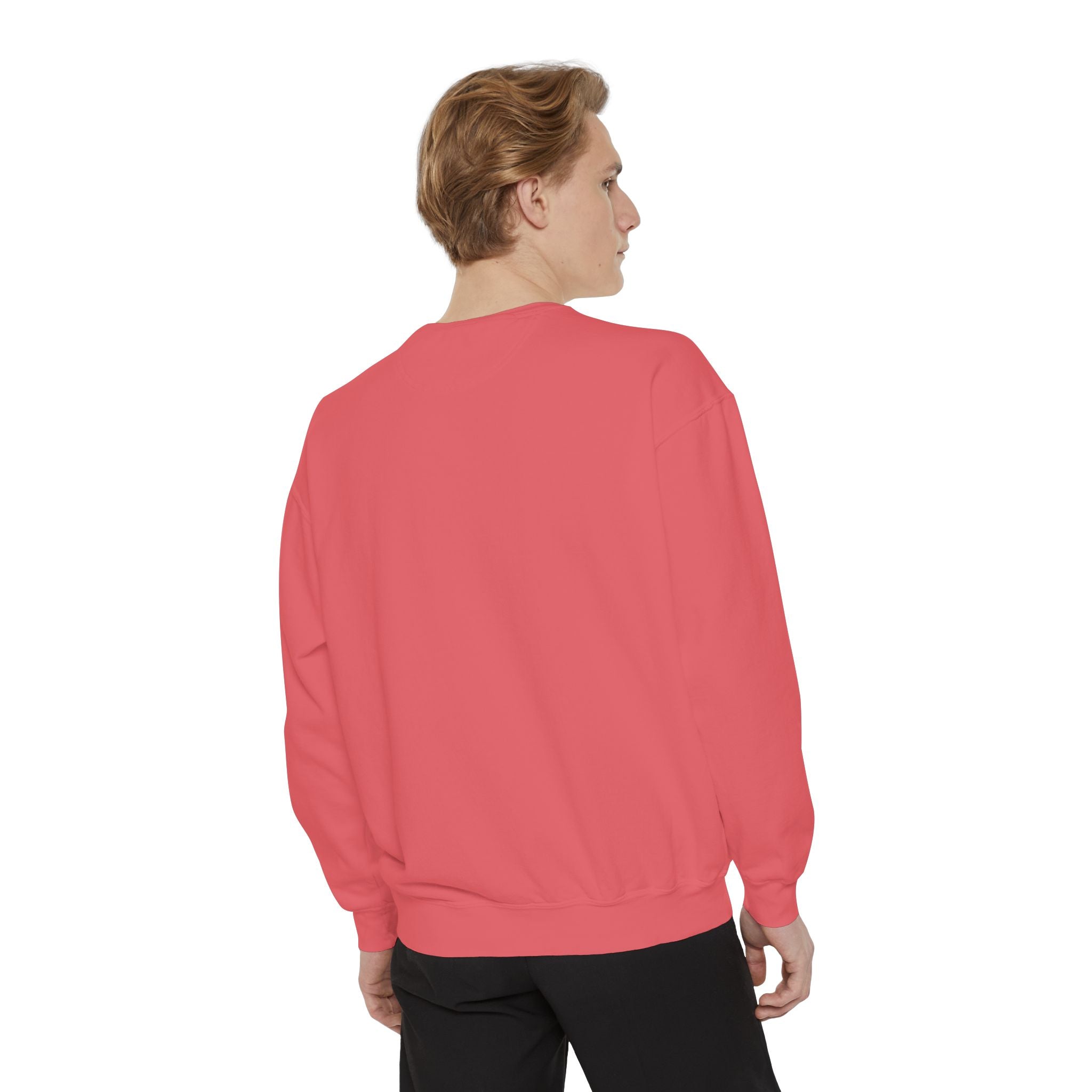 Coral Floral Motorcycle Sweatshirt — 'Ride Wild' Chest Graphic