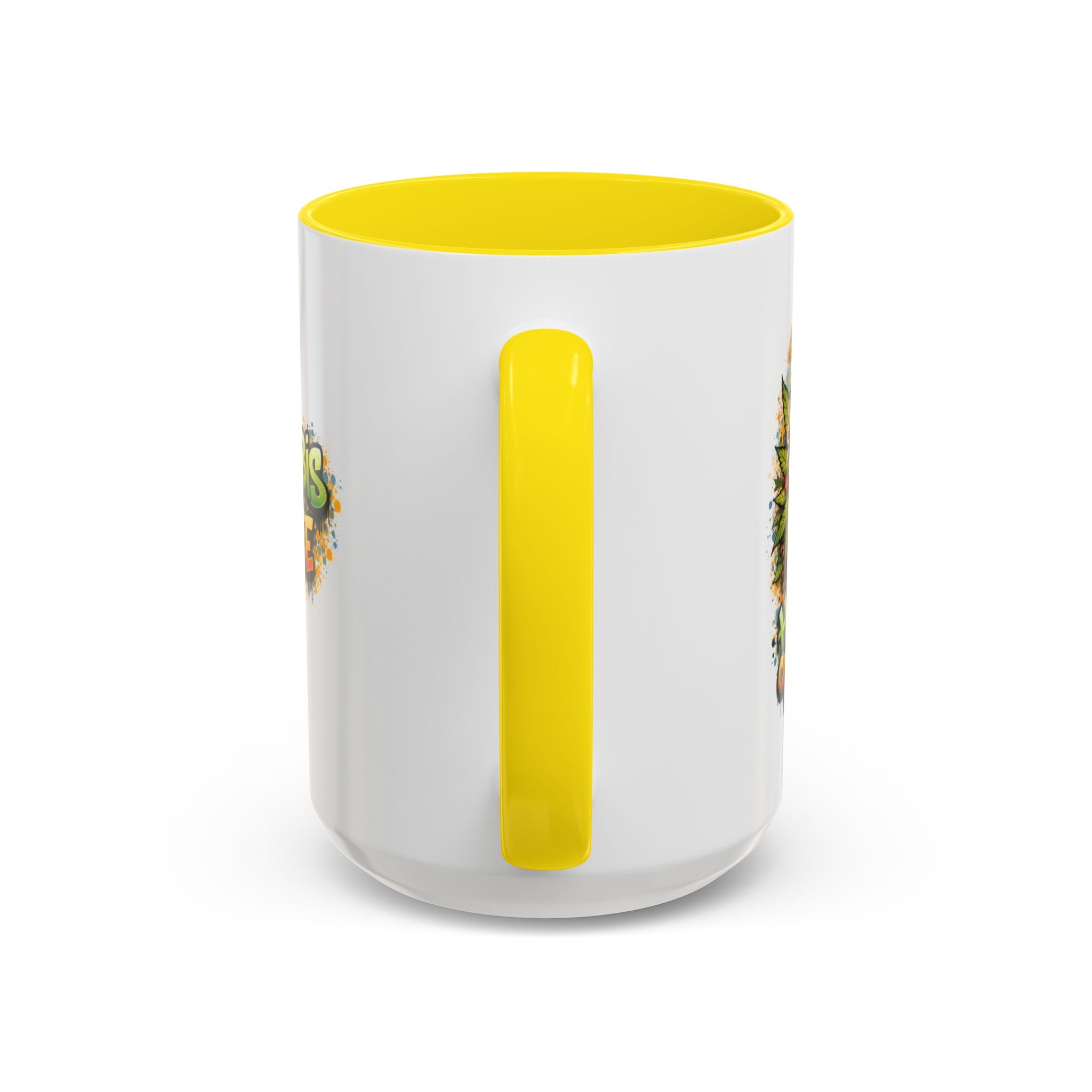 Cannabis & Coffee Accent Mug — 11/15oz Ceramic Coffee Mug