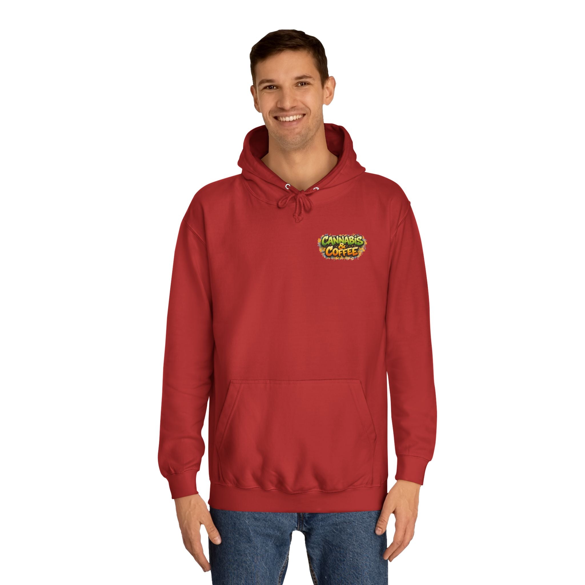 Highly Caffeinated Hoodie – Skull & Coffee Graphic College Pullover