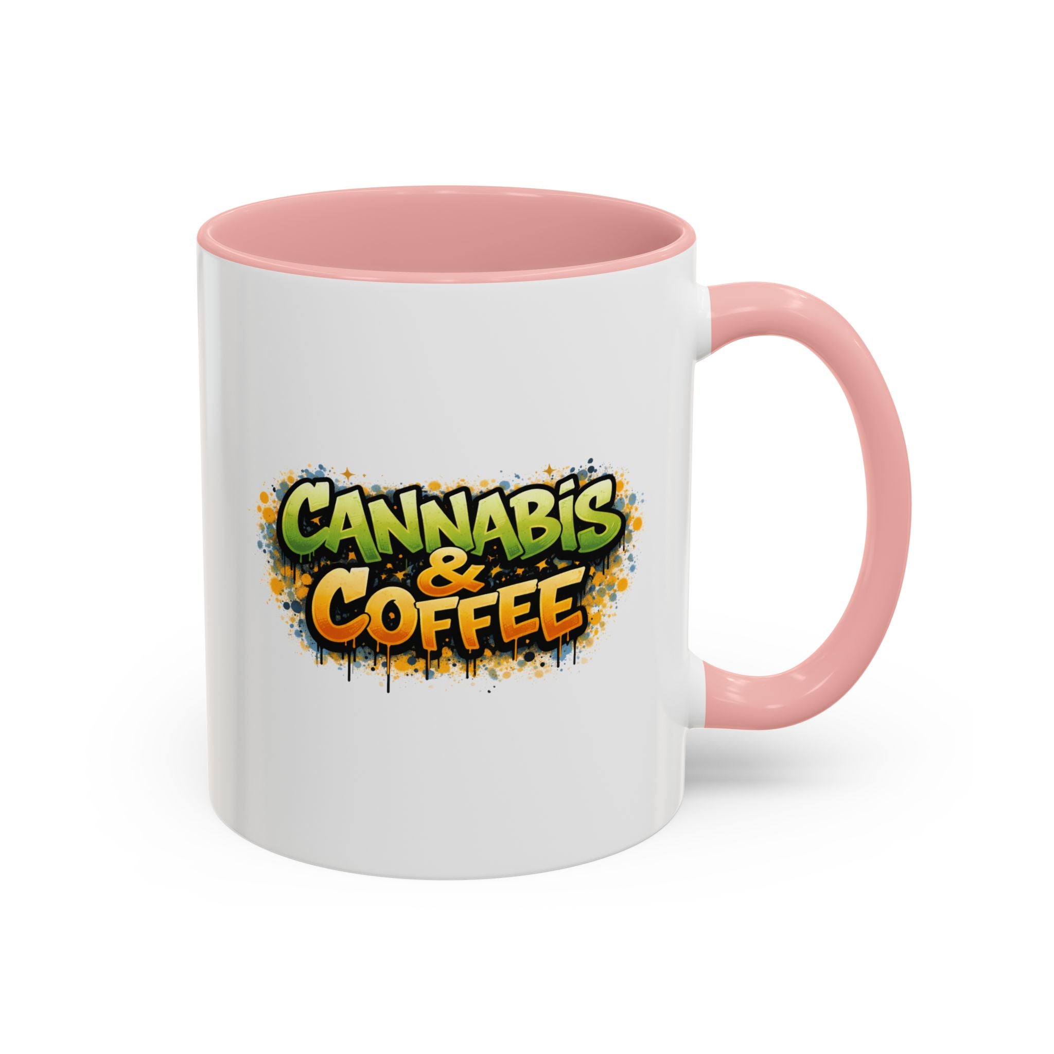 Cannabis & Coffee Accent Mug — 11/15oz Ceramic Coffee Mug