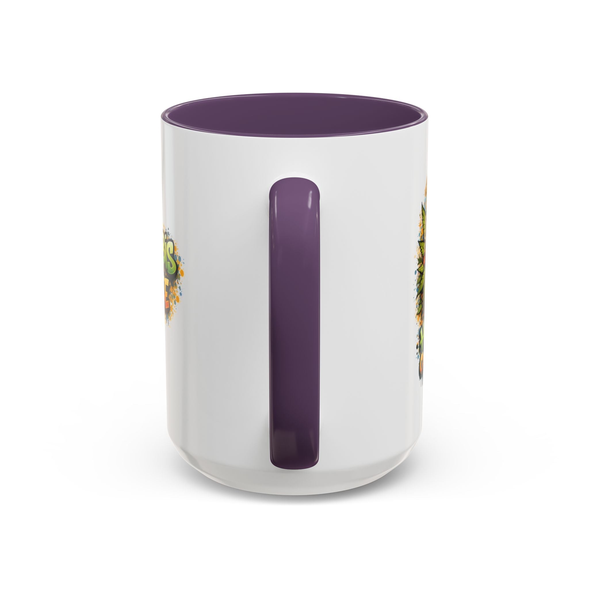 Cannabis & Coffee Accent Mug — 11/15oz Ceramic Coffee Mug