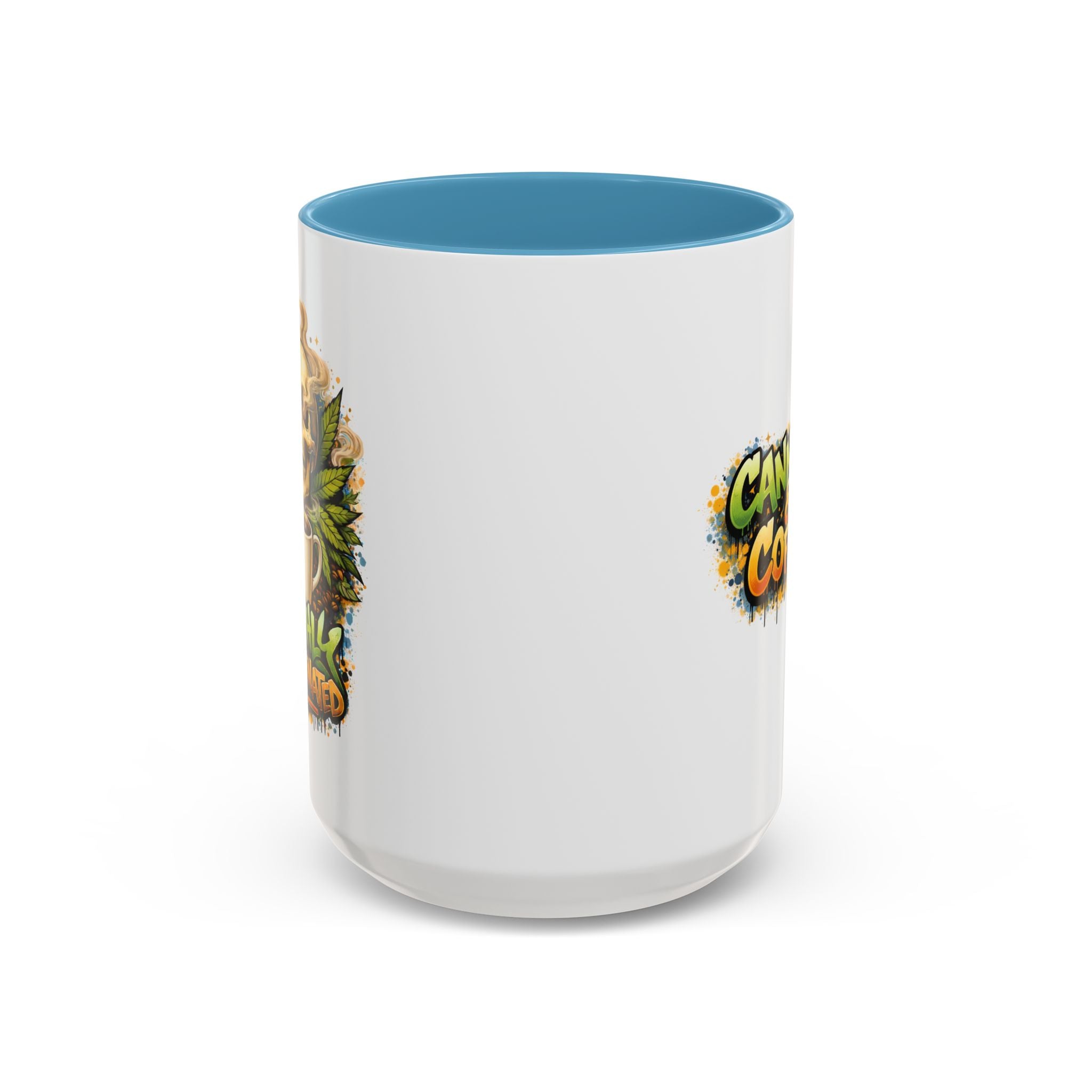 Cannabis & Coffee Accent Mug — 11/15oz Ceramic Coffee Mug