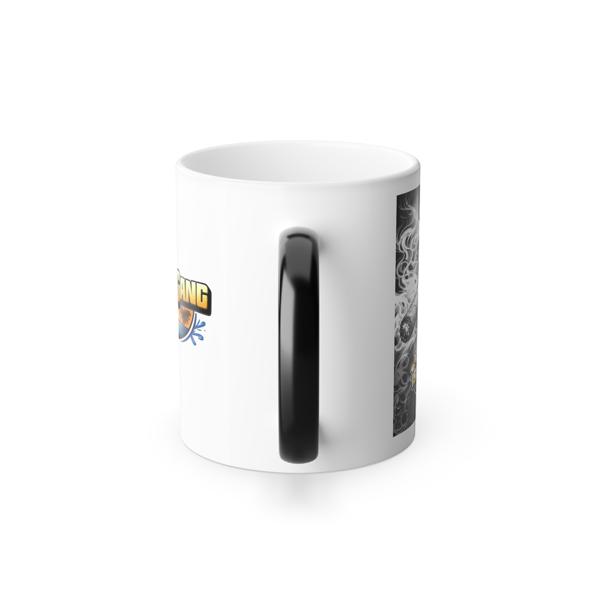 Color Morphing Mug — 11oz Black-Handle Heat Reveal Coffee Mug