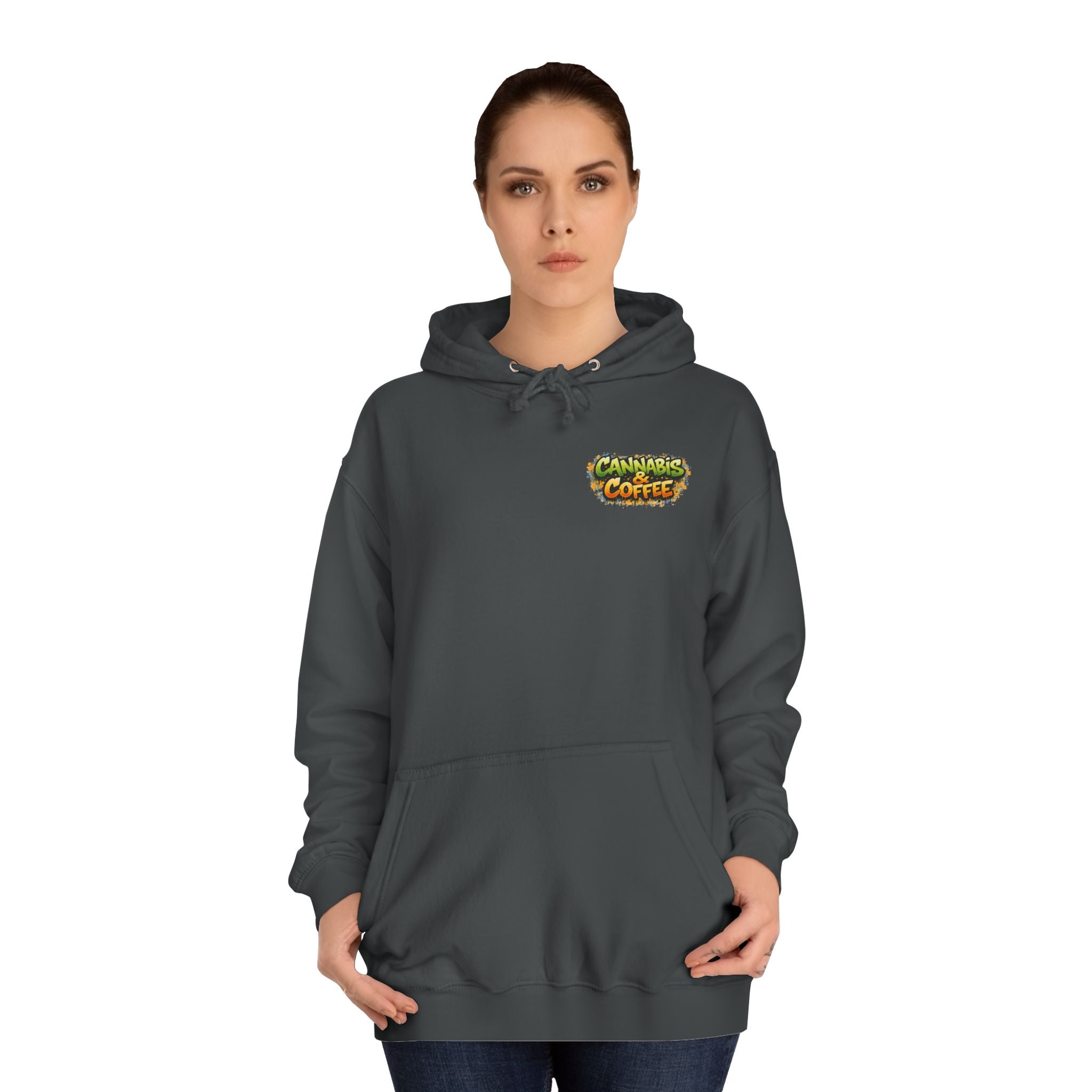 Highly Caffeinated Hoodie – Skull & Coffee Graphic College Pullover