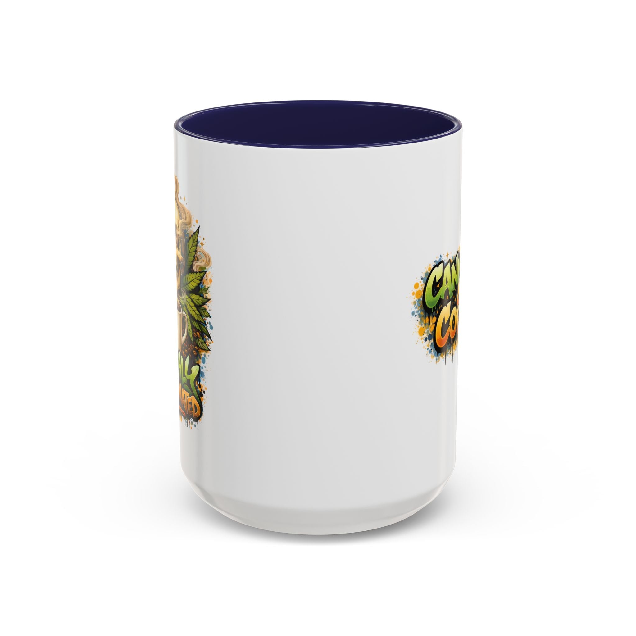 Cannabis & Coffee Accent Mug — 11/15oz Ceramic Coffee Mug
