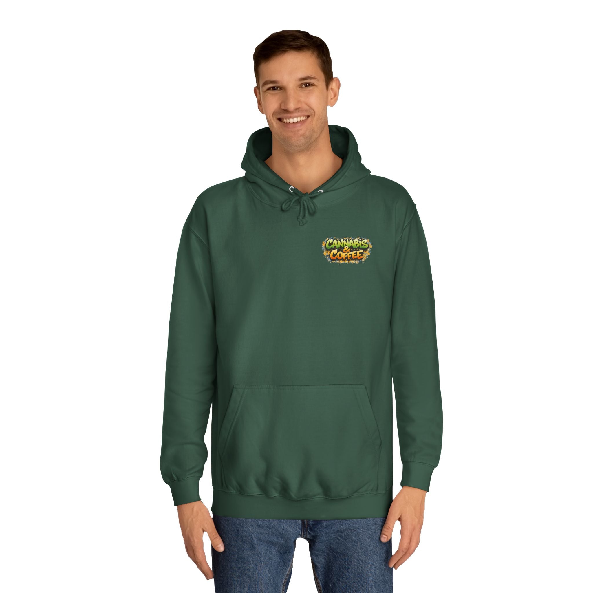 Highly Caffeinated Hoodie – Skull & Coffee Graphic College Pullover
