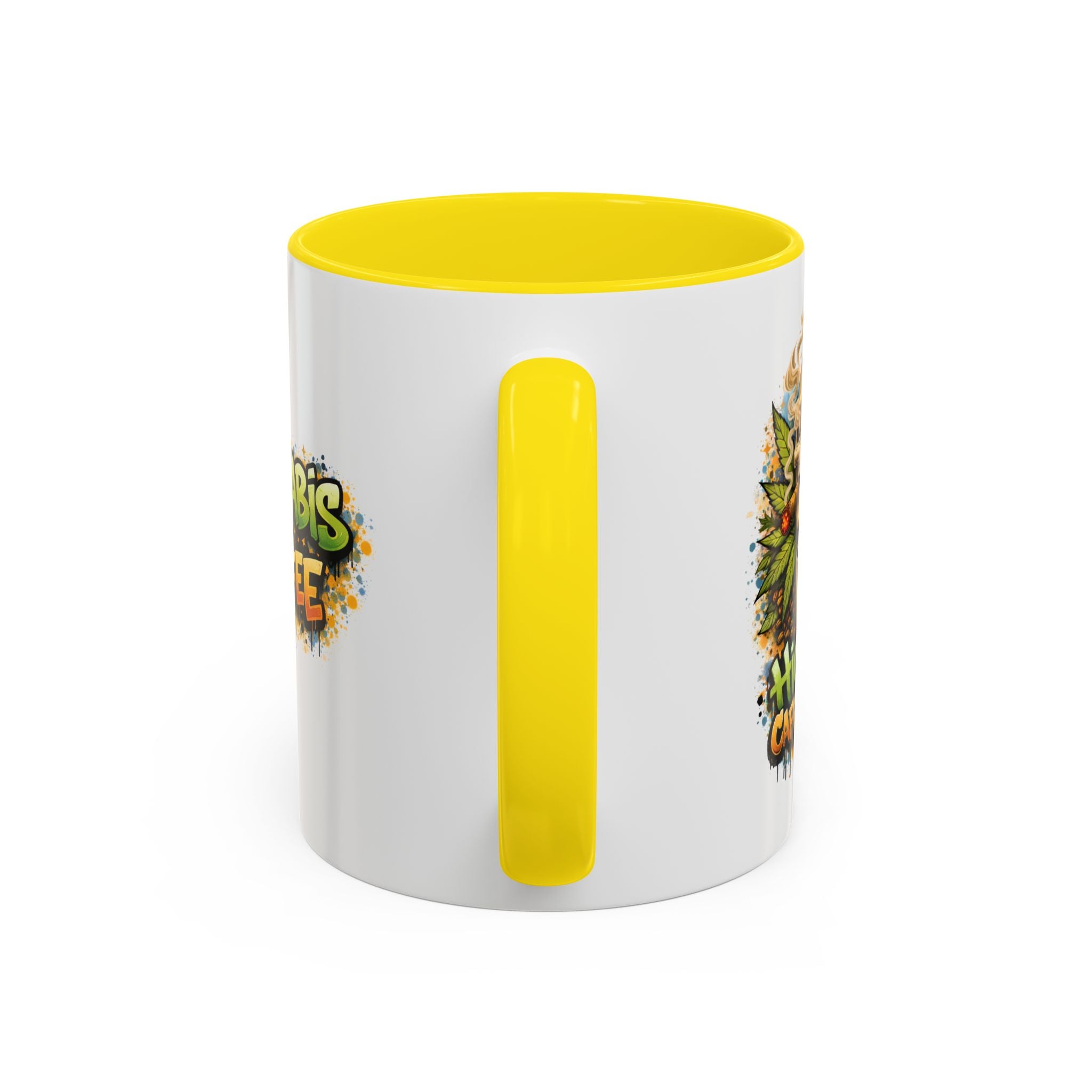 Cannabis & Coffee Accent Mug — 11/15oz Ceramic Coffee Mug