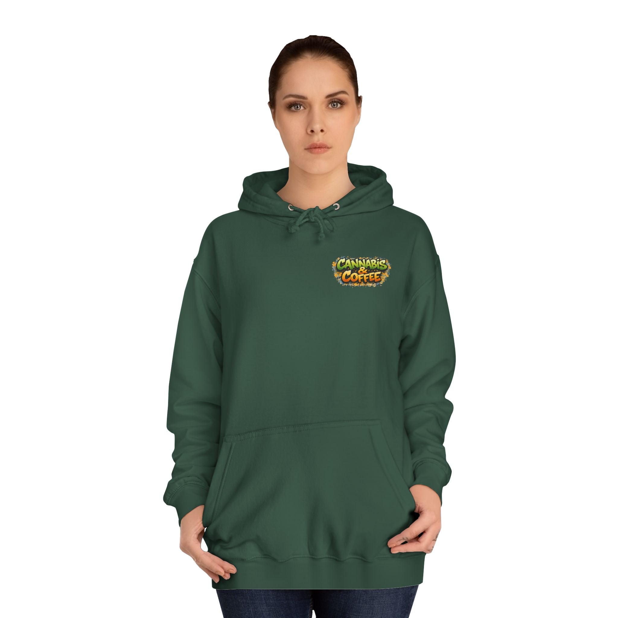 Highly Caffeinated Hoodie – Skull & Coffee Graphic College Pullover