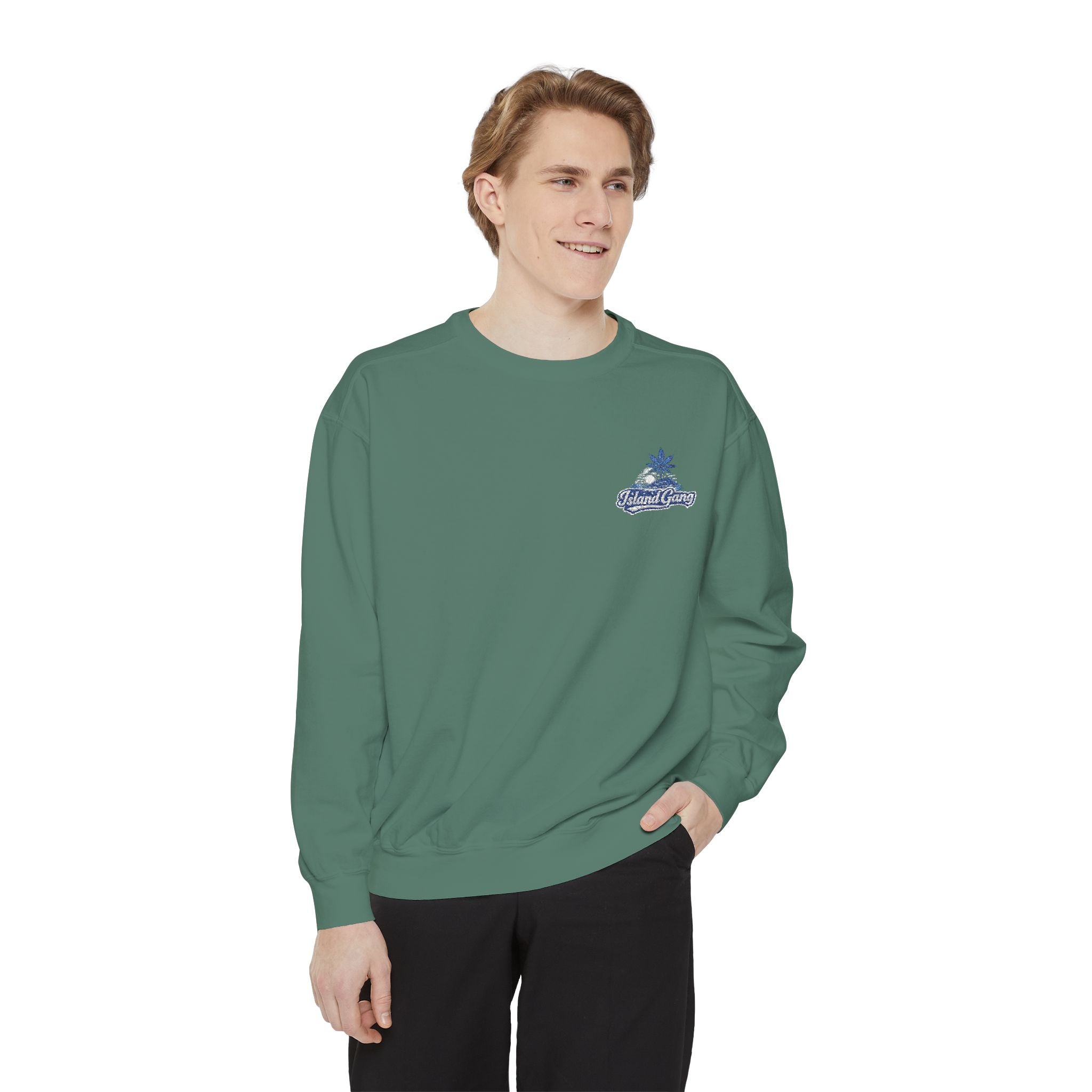 Coral Floral Motorcycle Sweatshirt — 'Ride Wild' Chest Graphic