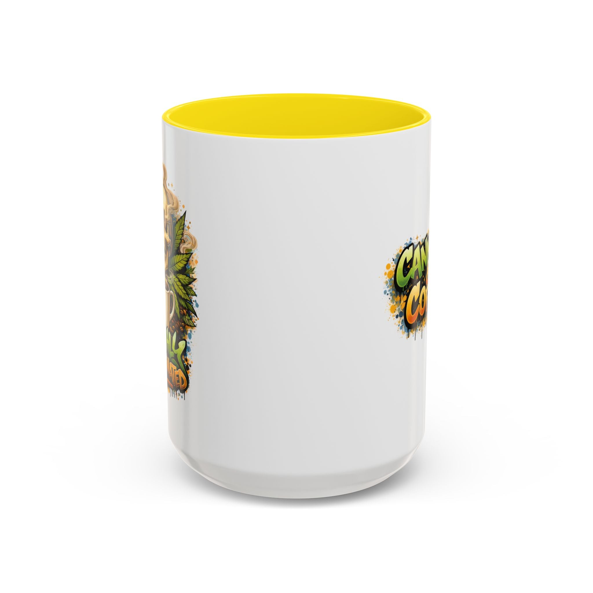 Cannabis & Coffee Accent Mug — 11/15oz Ceramic Coffee Mug