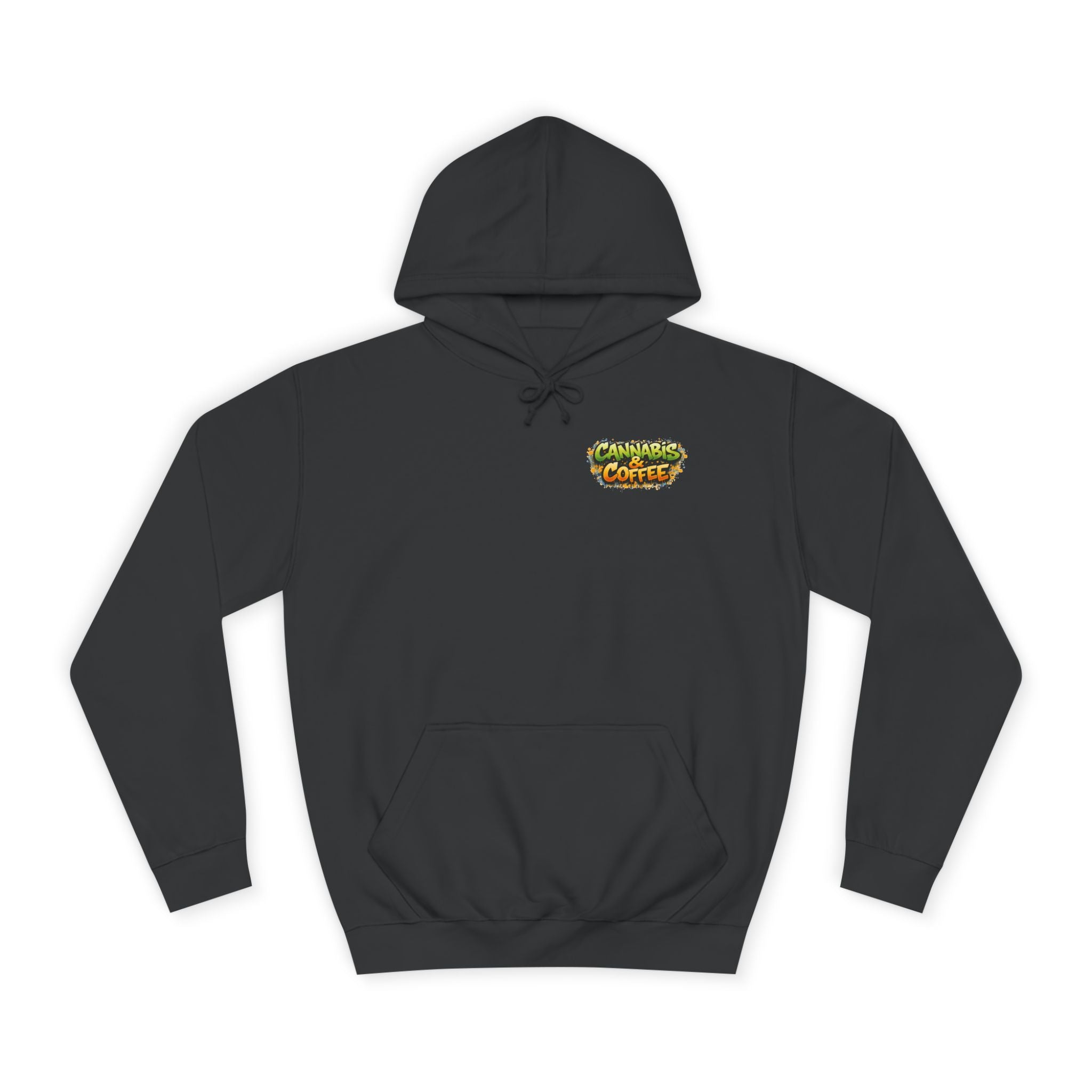 Highly Caffeinated Hoodie – Skull & Coffee Graphic College Pullover