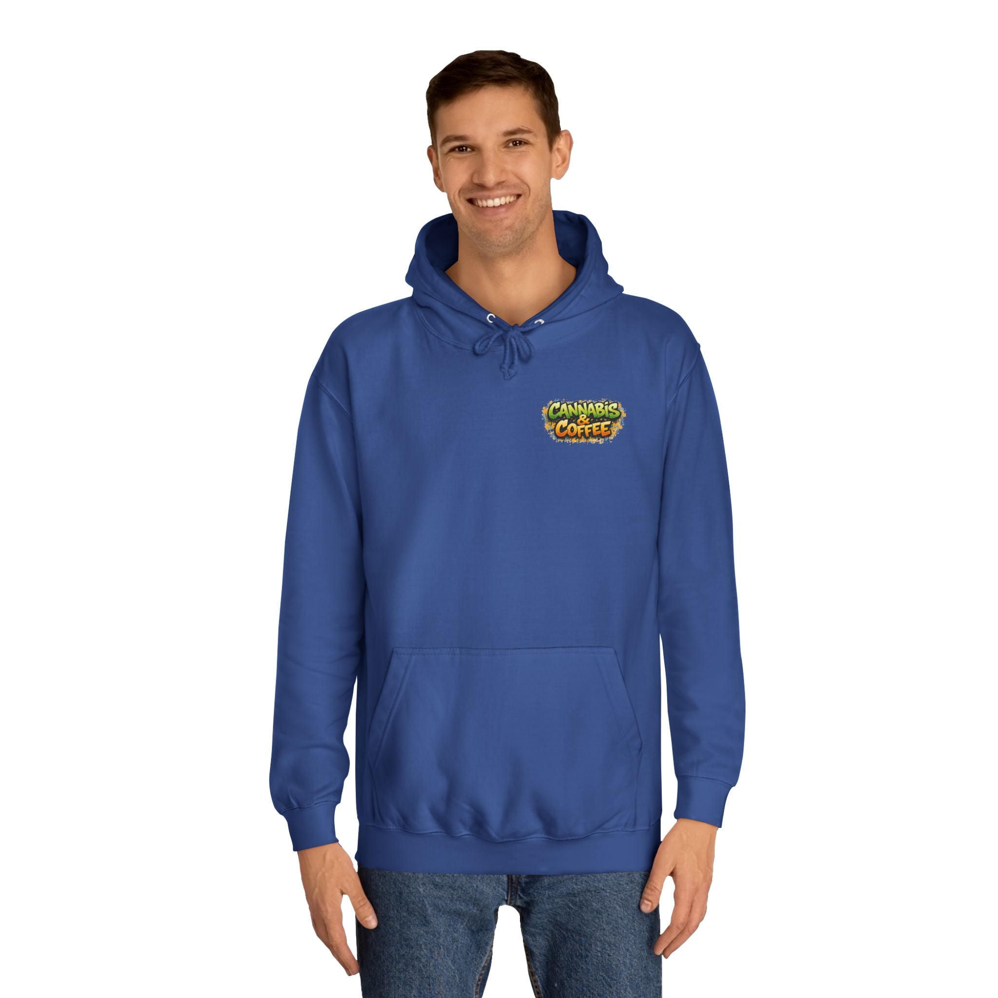 Highly Caffeinated Hoodie – Skull & Coffee Graphic College Pullover