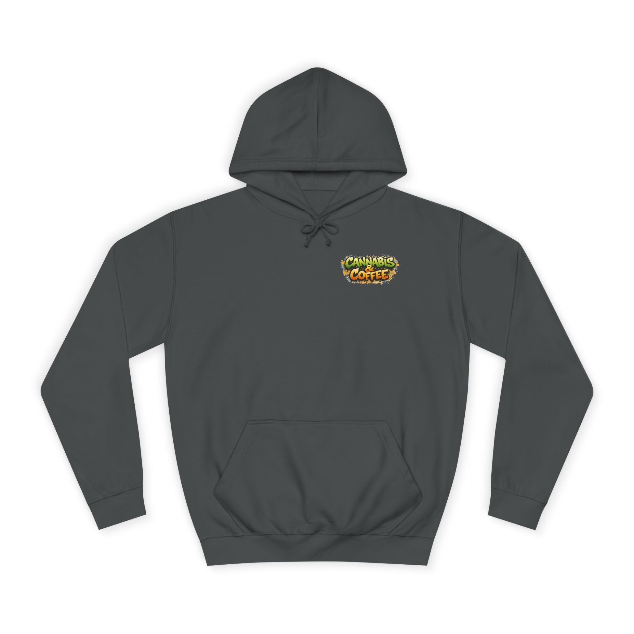Highly Caffeinated Hoodie – Skull & Coffee Graphic College Pullover