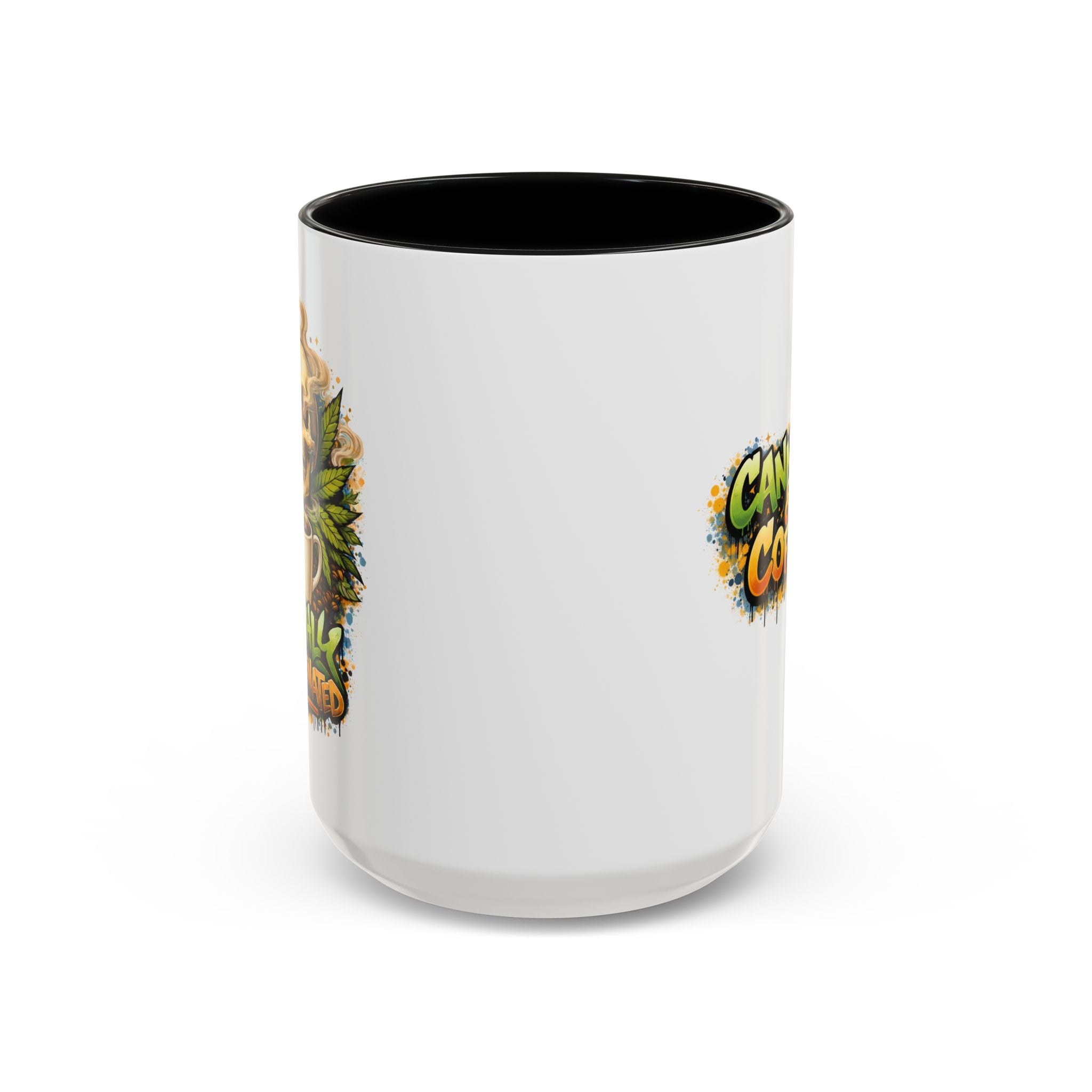 Cannabis & Coffee Accent Mug — 11/15oz Ceramic Coffee Mug