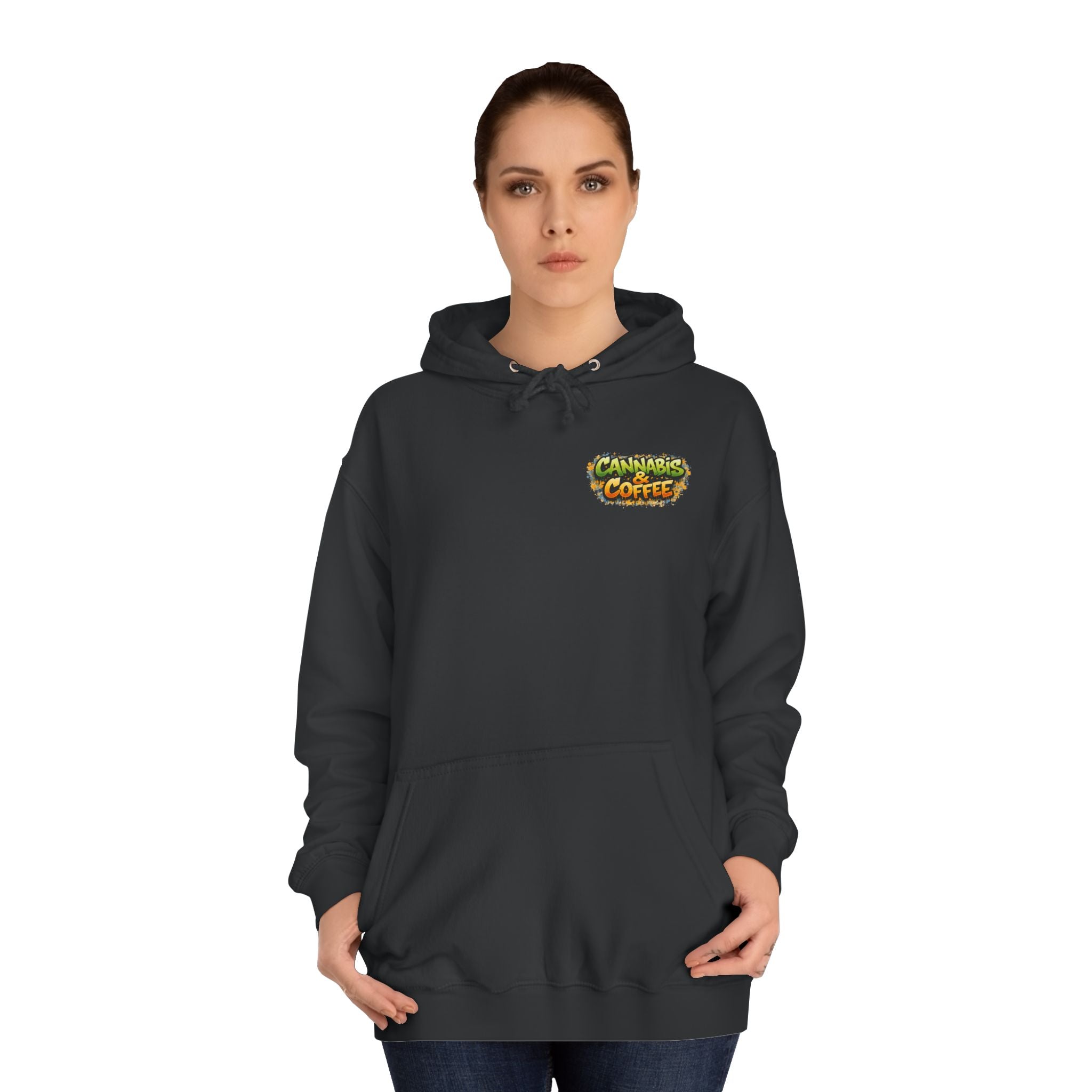 Highly Caffeinated Hoodie – Skull & Coffee Graphic College Pullover