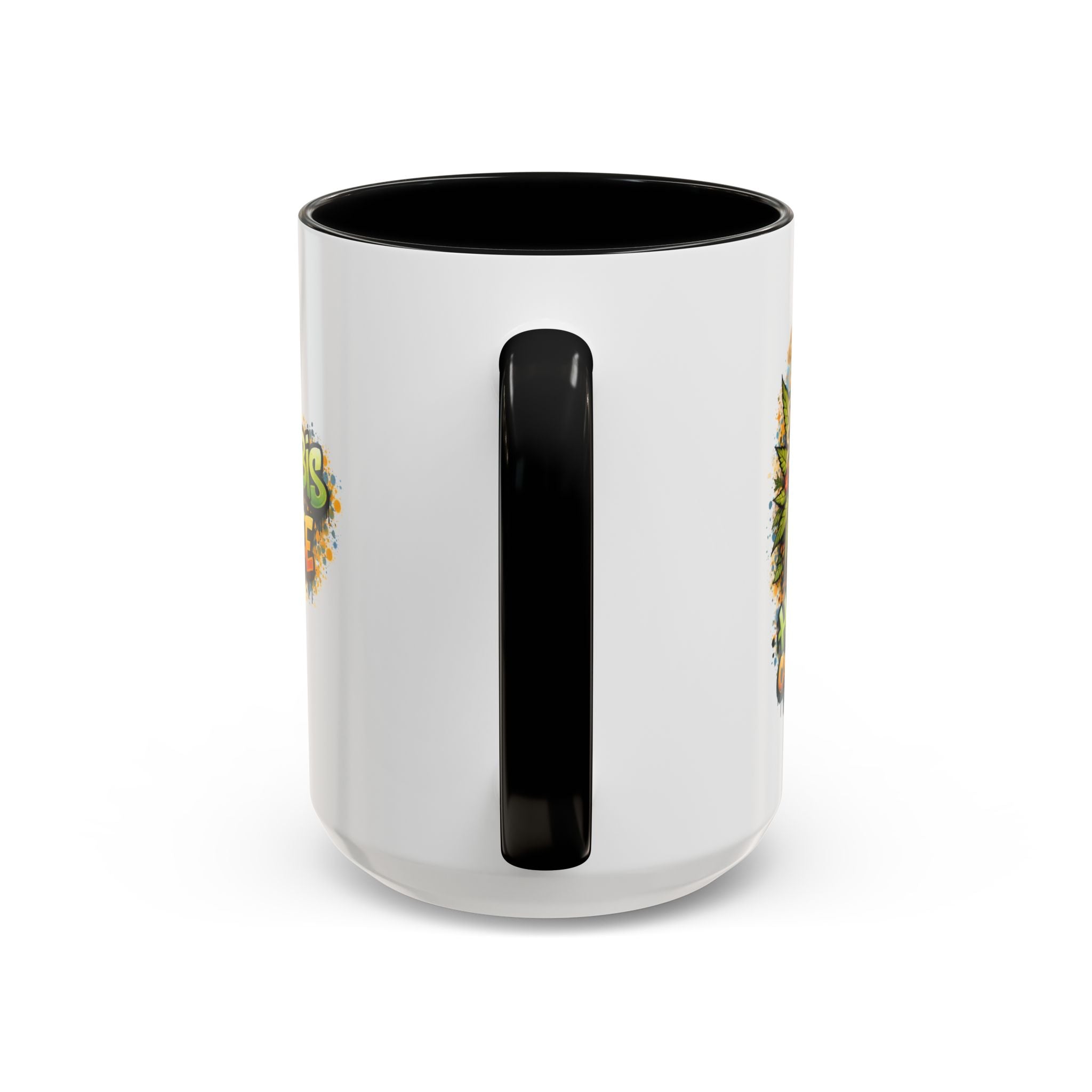 Cannabis & Coffee Accent Mug — 11/15oz Ceramic Coffee Mug