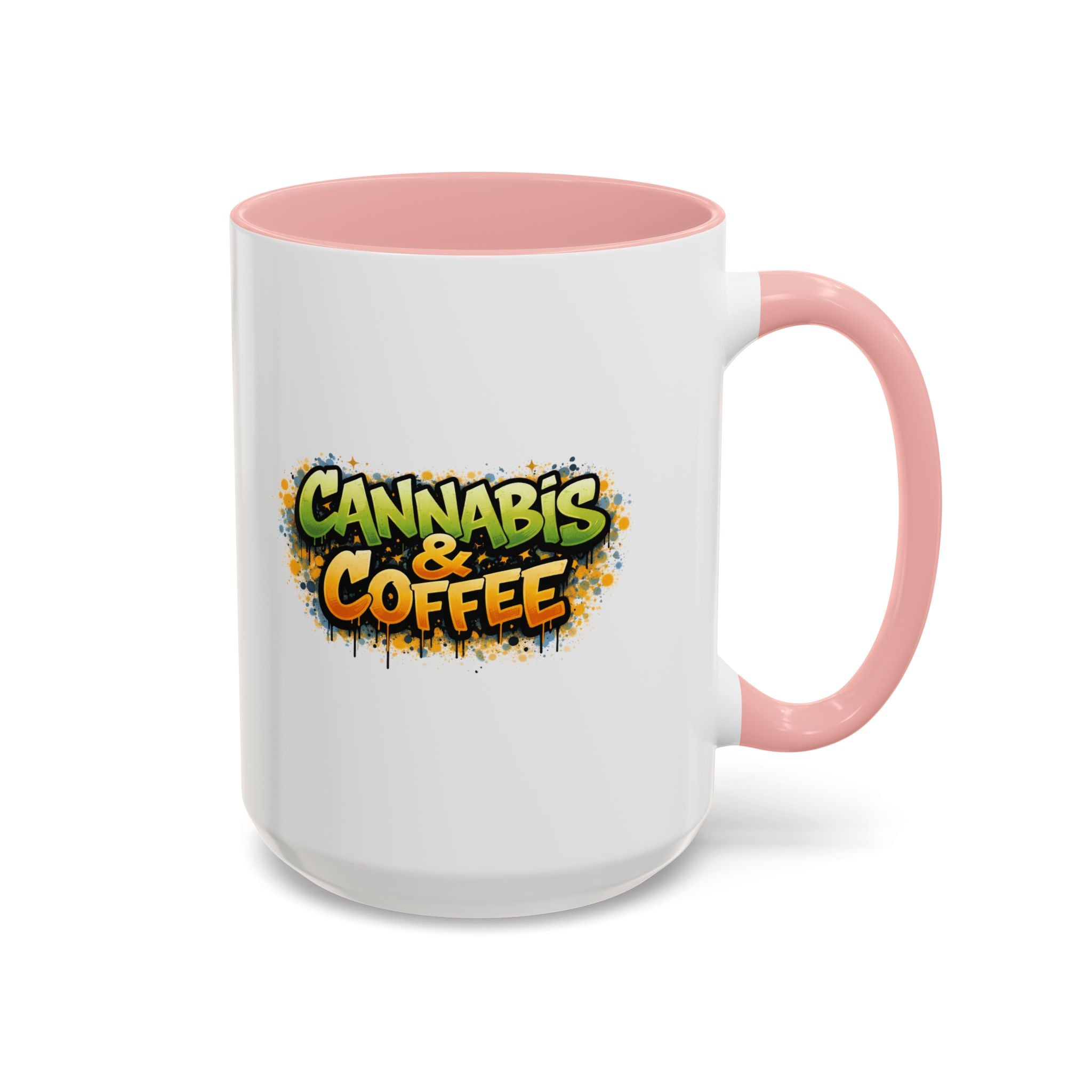 Cannabis & Coffee Accent Mug — 11/15oz Ceramic Coffee Mug