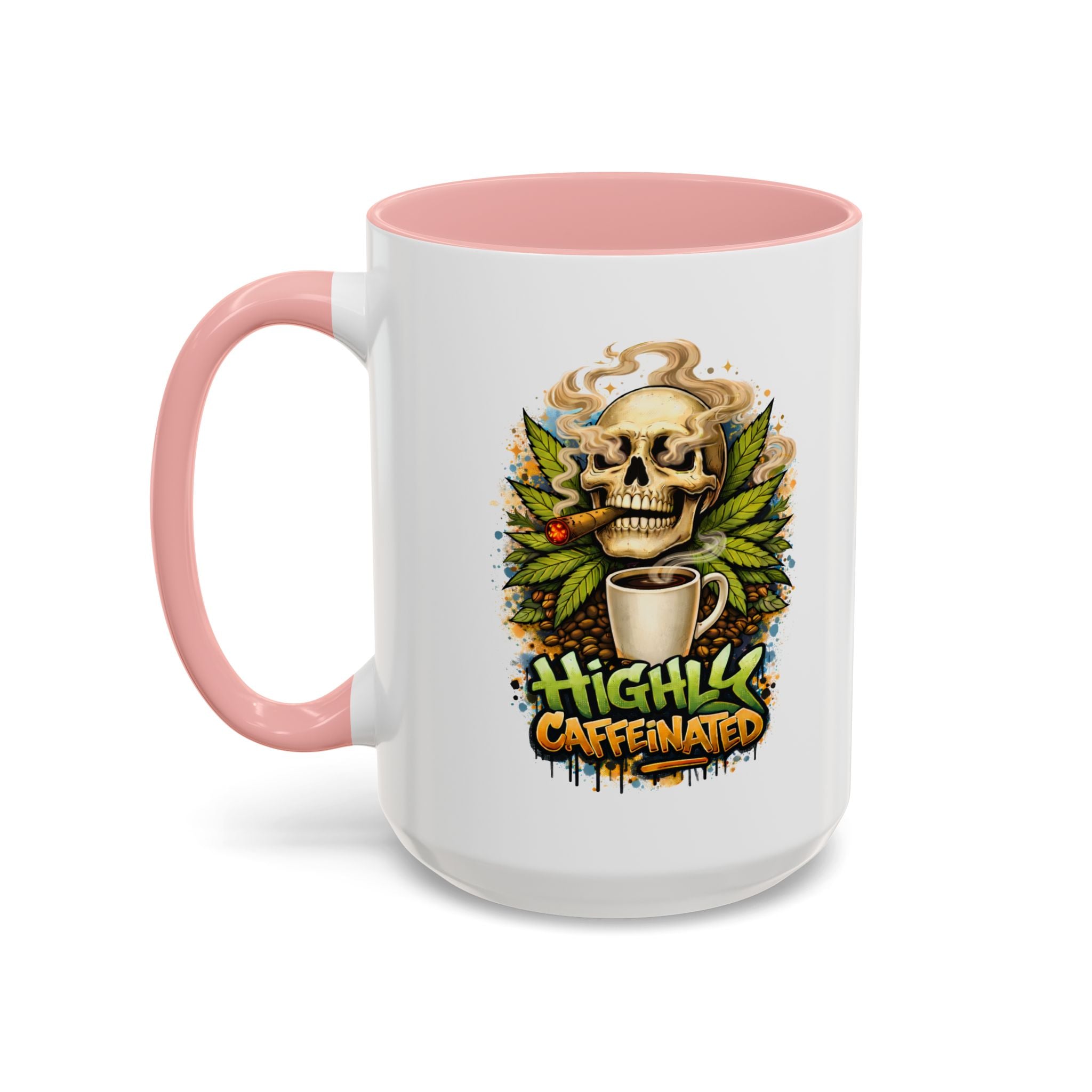 Cannabis & Coffee Accent Mug — 11/15oz Ceramic Coffee Mug