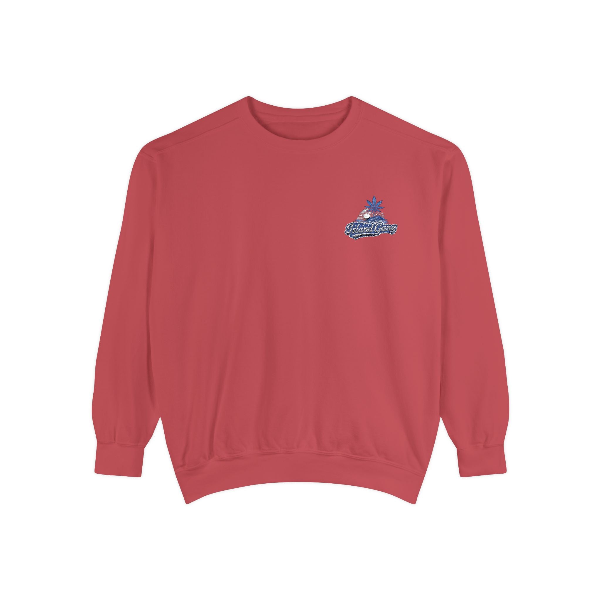 Coral Floral Motorcycle Sweatshirt — 'Ride Wild' Chest Graphic