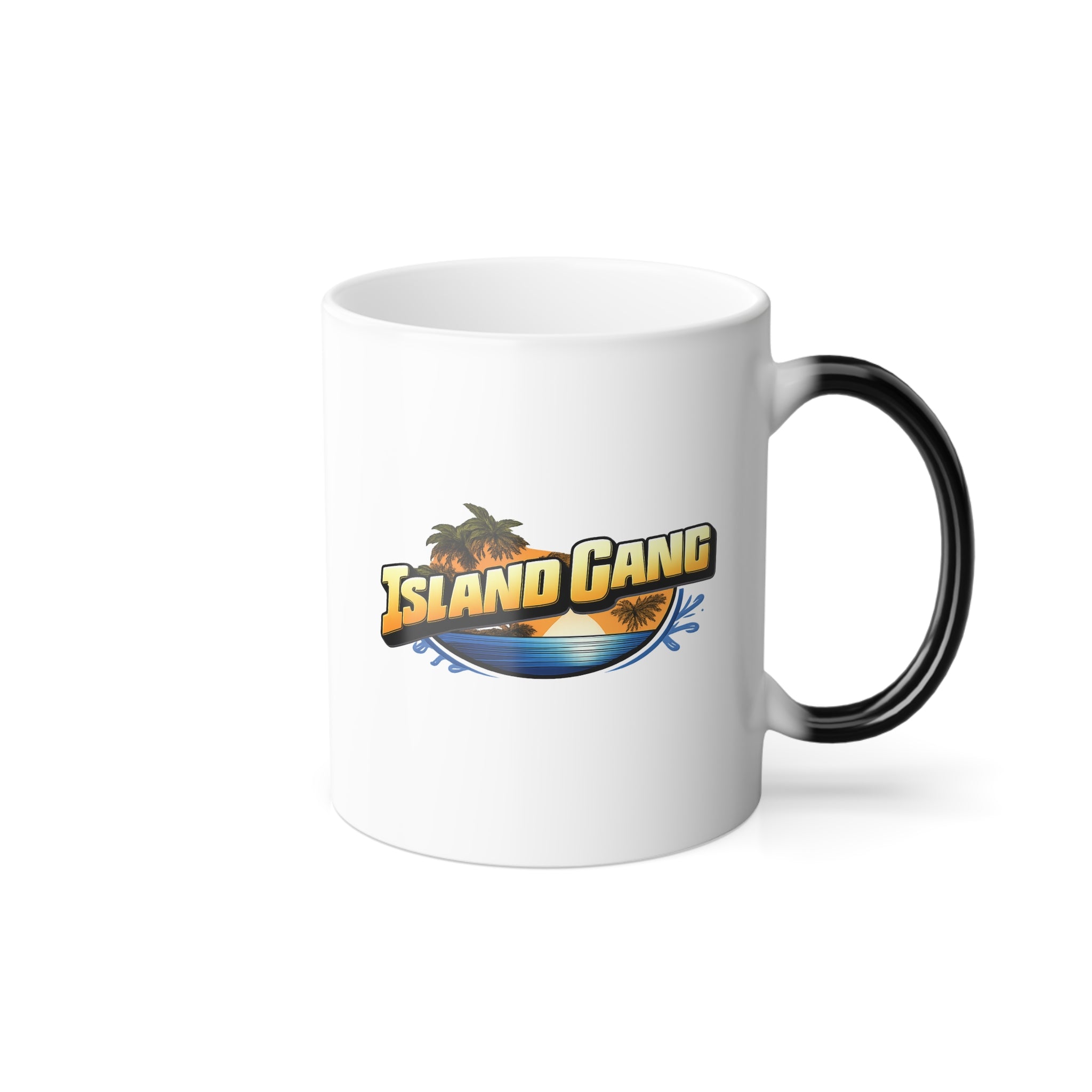 Color Morphing Mug — 11oz Black-Handle Heat Reveal Coffee Mug