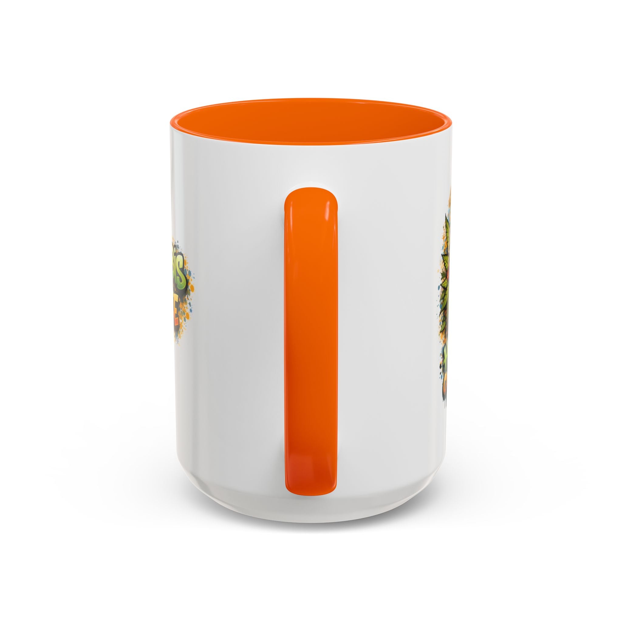 Cannabis & Coffee Accent Mug — 11/15oz Ceramic Coffee Mug