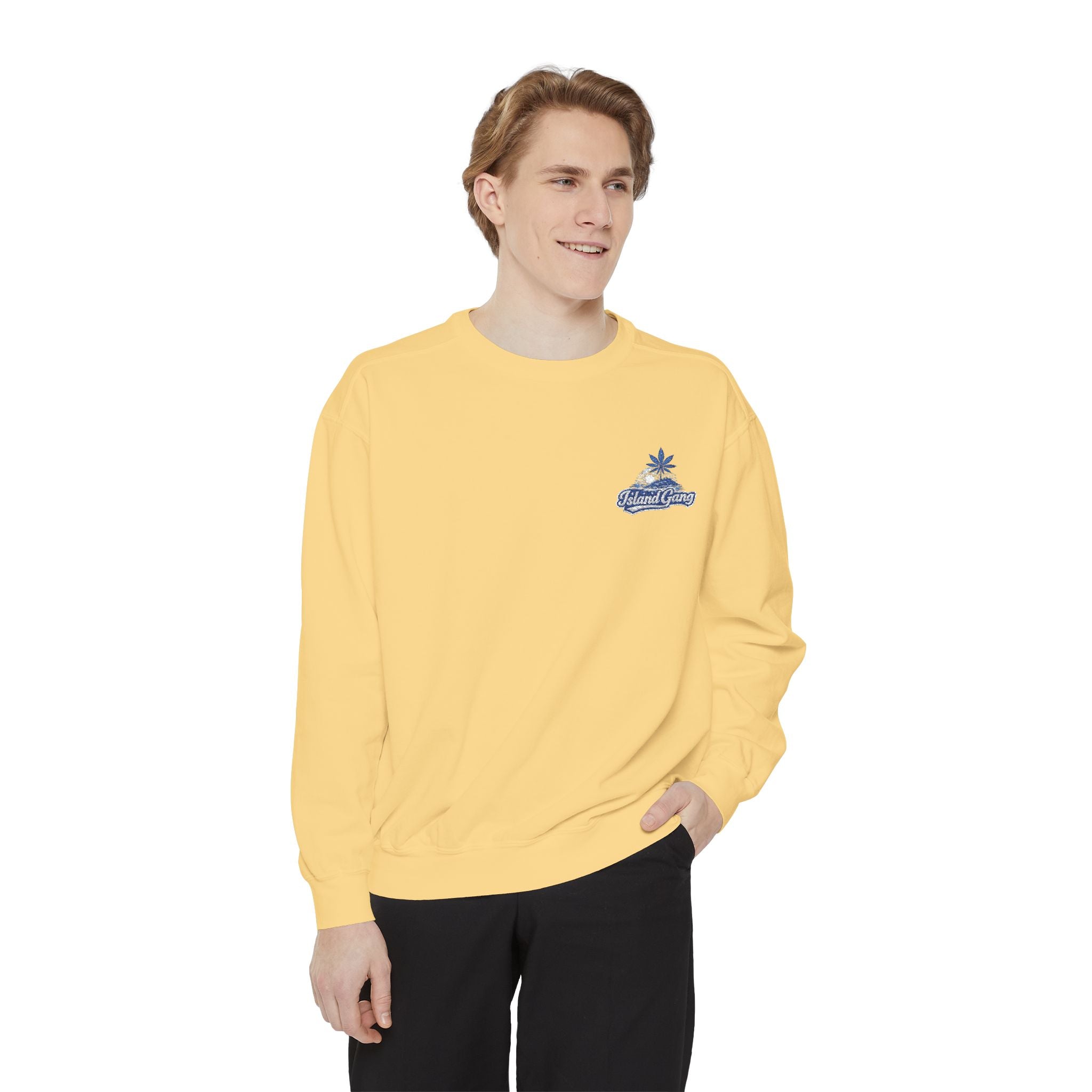 Coral Floral Motorcycle Sweatshirt — 'Ride Wild' Chest Graphic