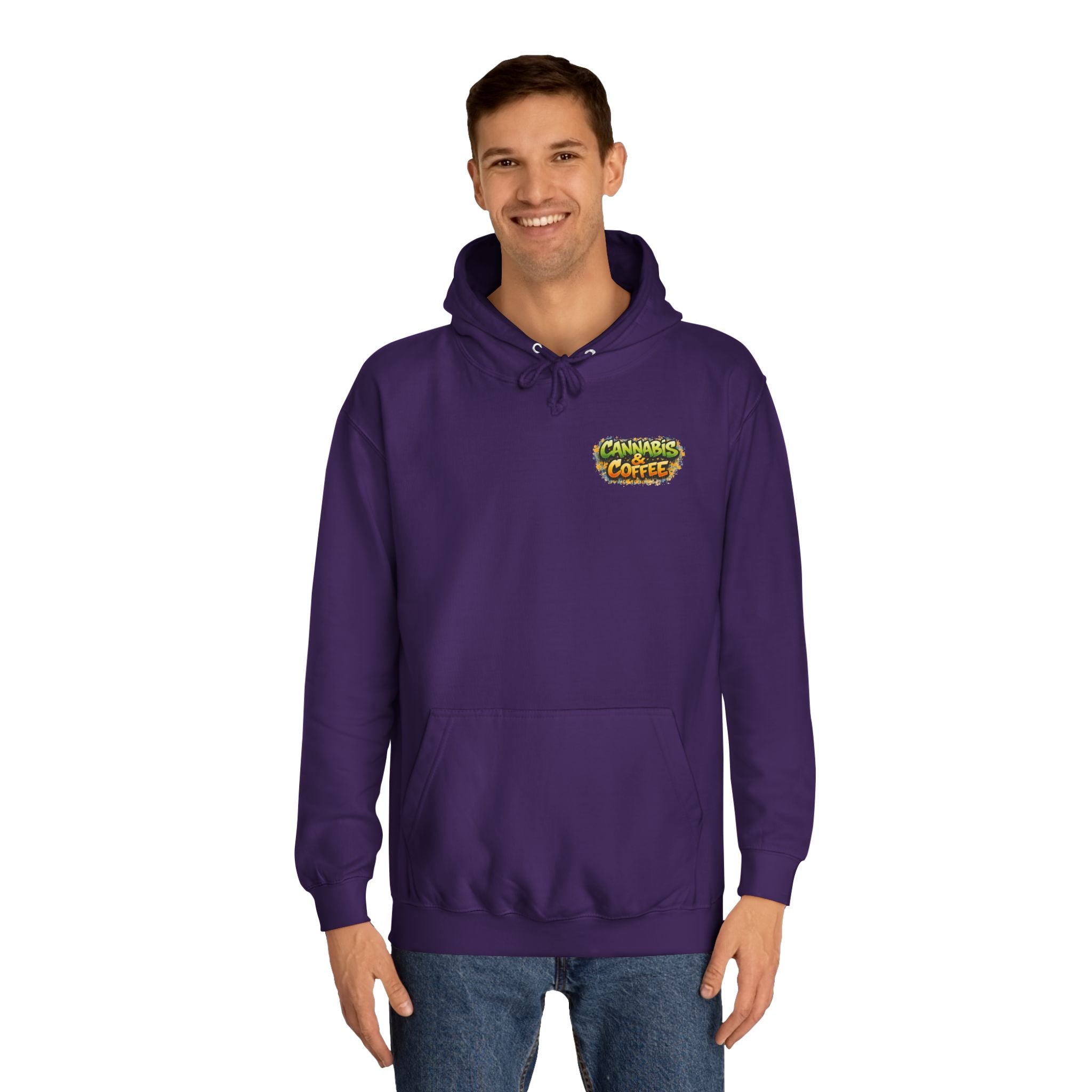 Highly Caffeinated Hoodie – Skull & Coffee Graphic College Pullover