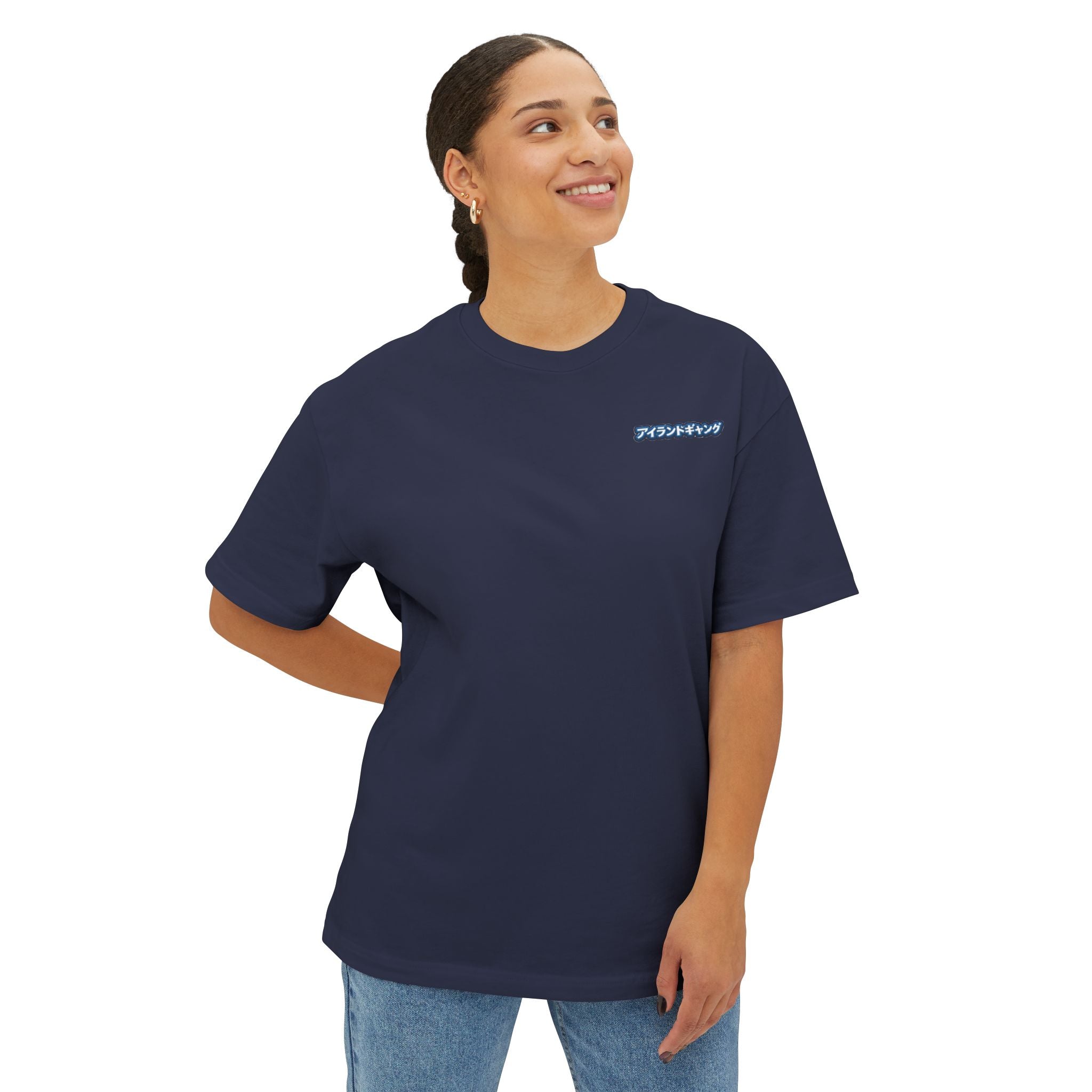 IslandJoy Sunset Palm Tee — Pink Oversized Boxy T-Shirt