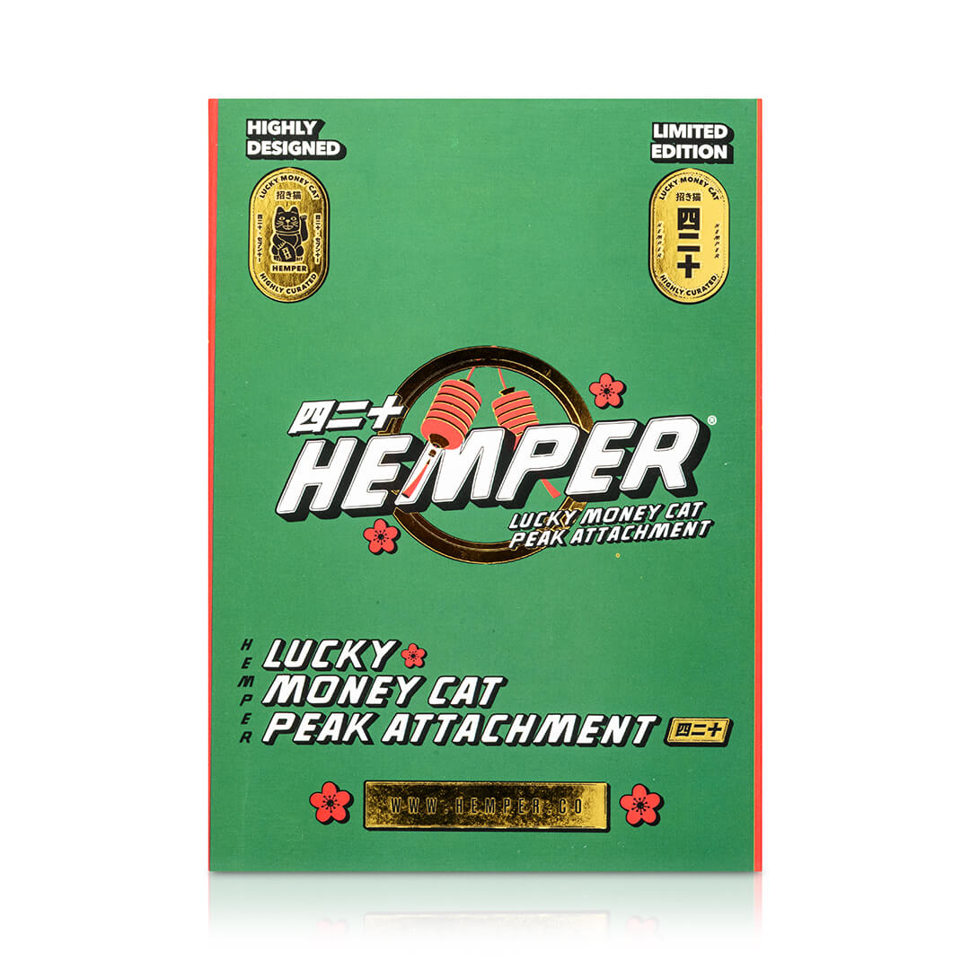 Hemper Lucky Money Cat Puffco Peak Glass Top