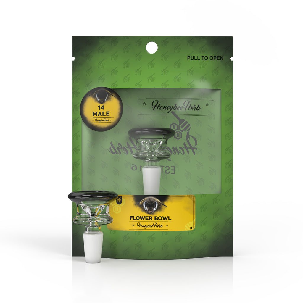 Honeybee Herb Green Line Caldera Bowl Piece - 14mm Male